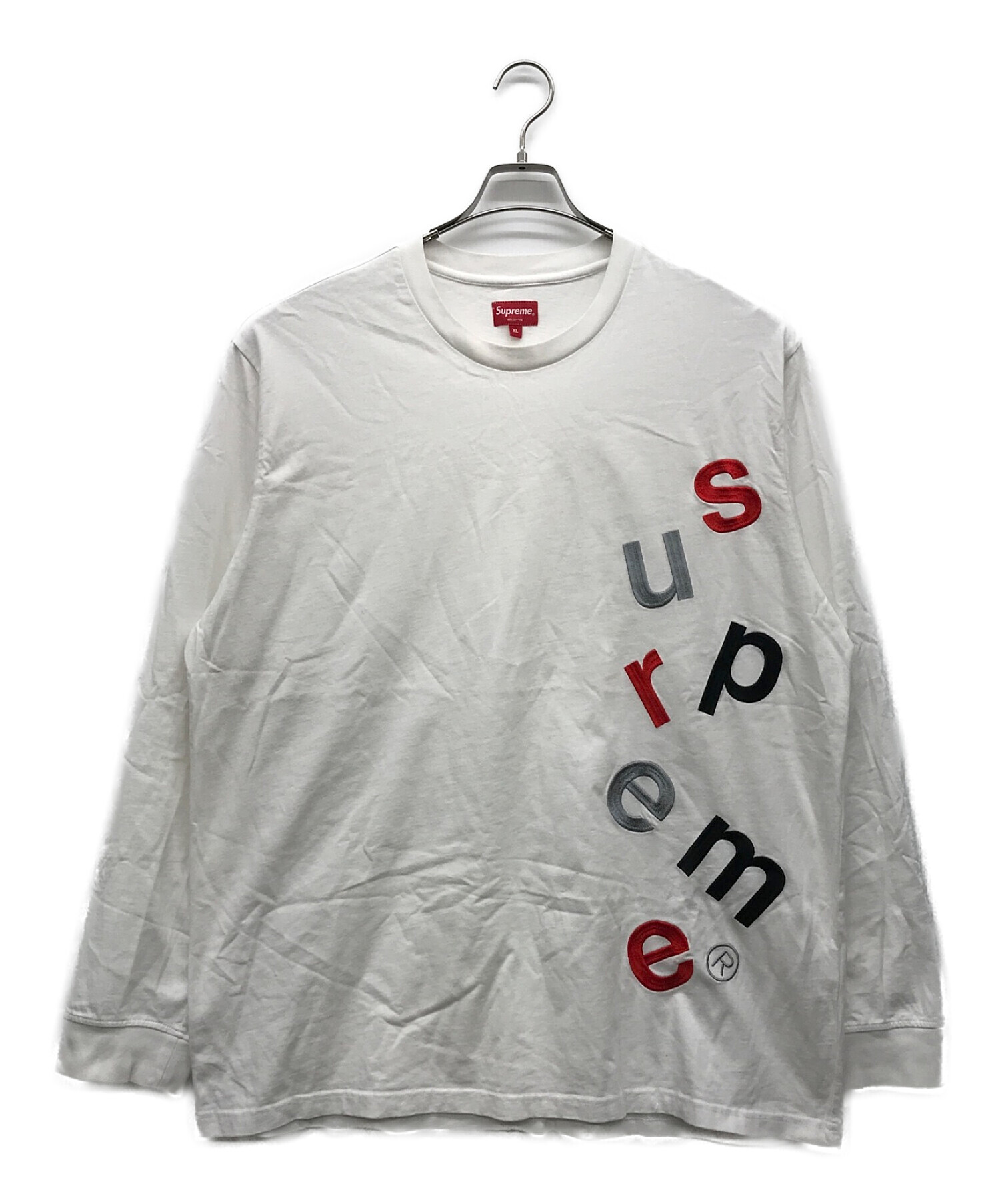 SUPREME (シュプリーム) Scatter Logo L/S Tee ホワイト サイズ:XL