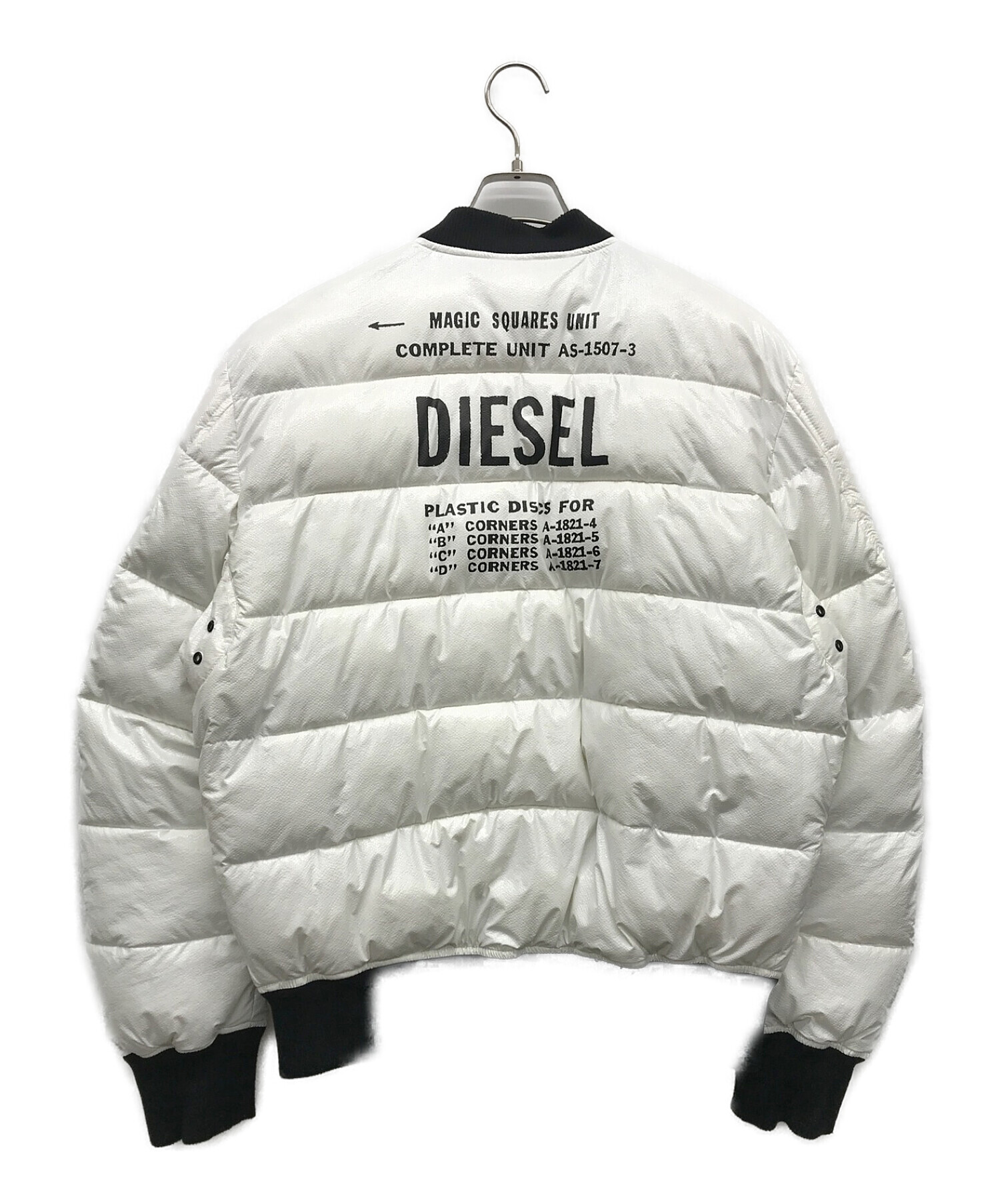 中古・古着通販】DIESEL (ディーゼル) 中綿ジャケット ホワイト サイズ