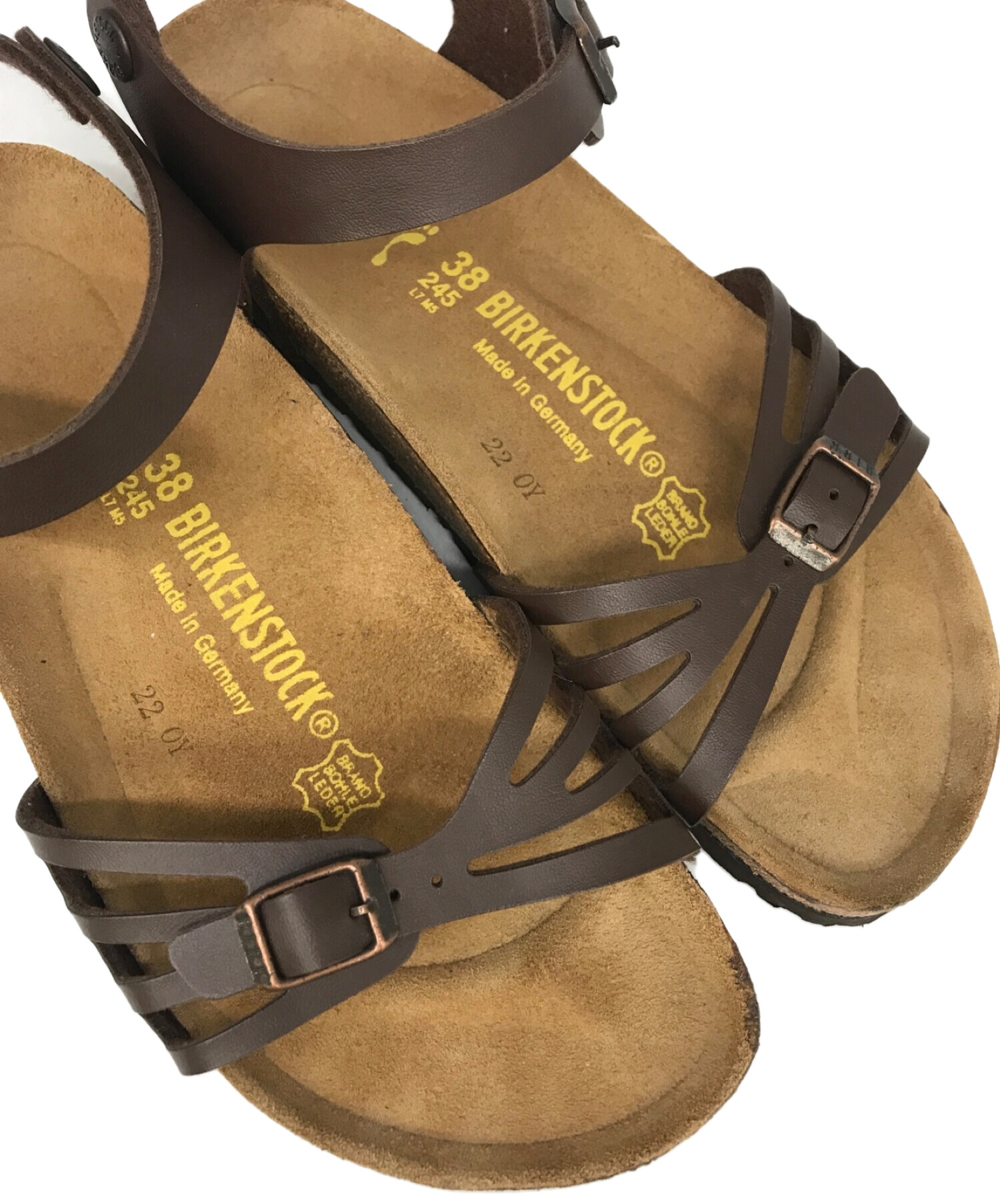 BIRKENSTOCK (ビルケンシュトック) ストラップサンダル ブラウン サイズ:38