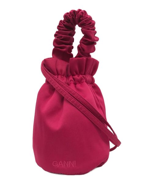 中古・古着通販】Ganni (ガニー) 巾着ショルダーバッグ ピンク サイズ