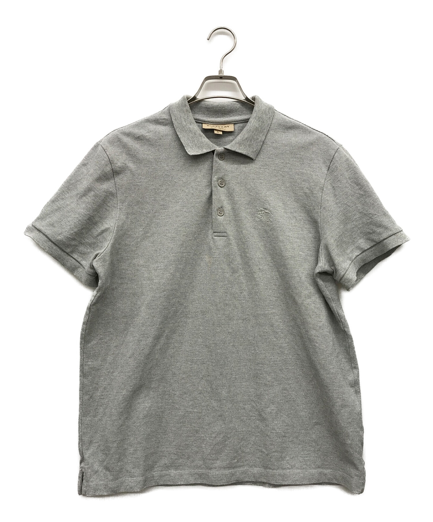 BURBERRY (バーバリー) ポロシャツ グレー サイズ:XL 185/104A