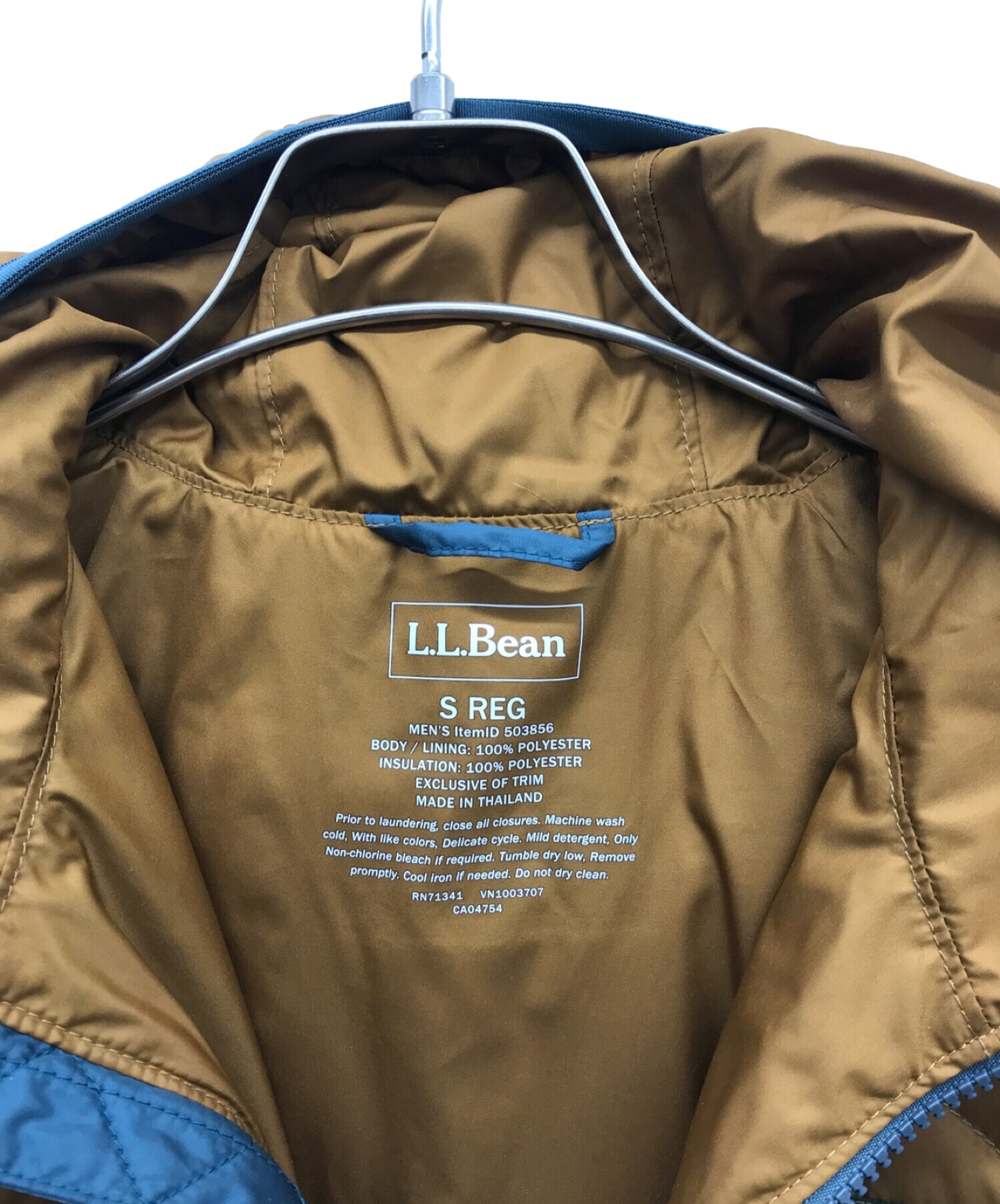 L.L.Bean (エルエルビーン) ハーフジップキルティングジャケット ブラウン サイズ:S