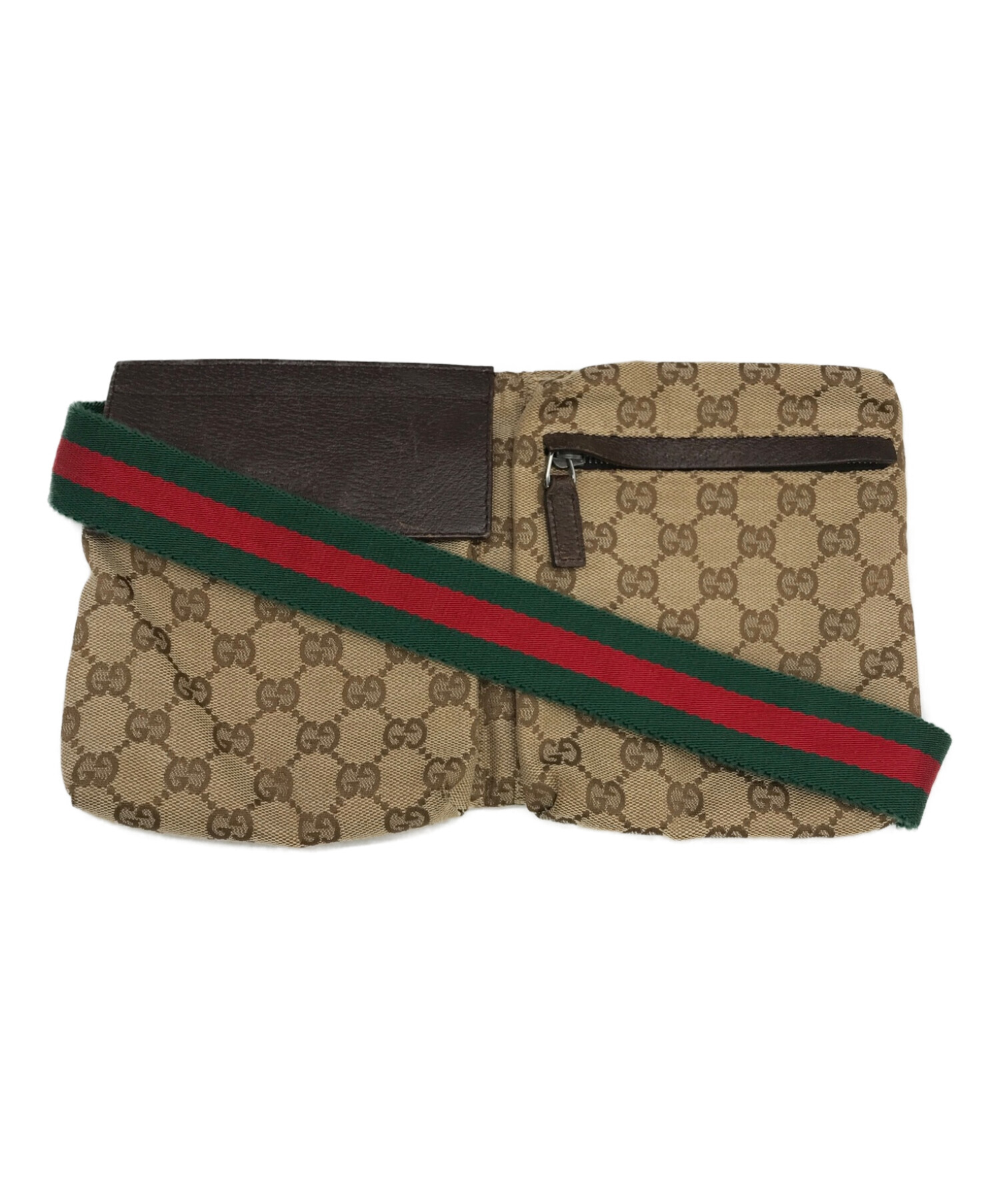 中古・古着通販】GUCCI (グッチ) GG柄ウエストバッグ ブラウン