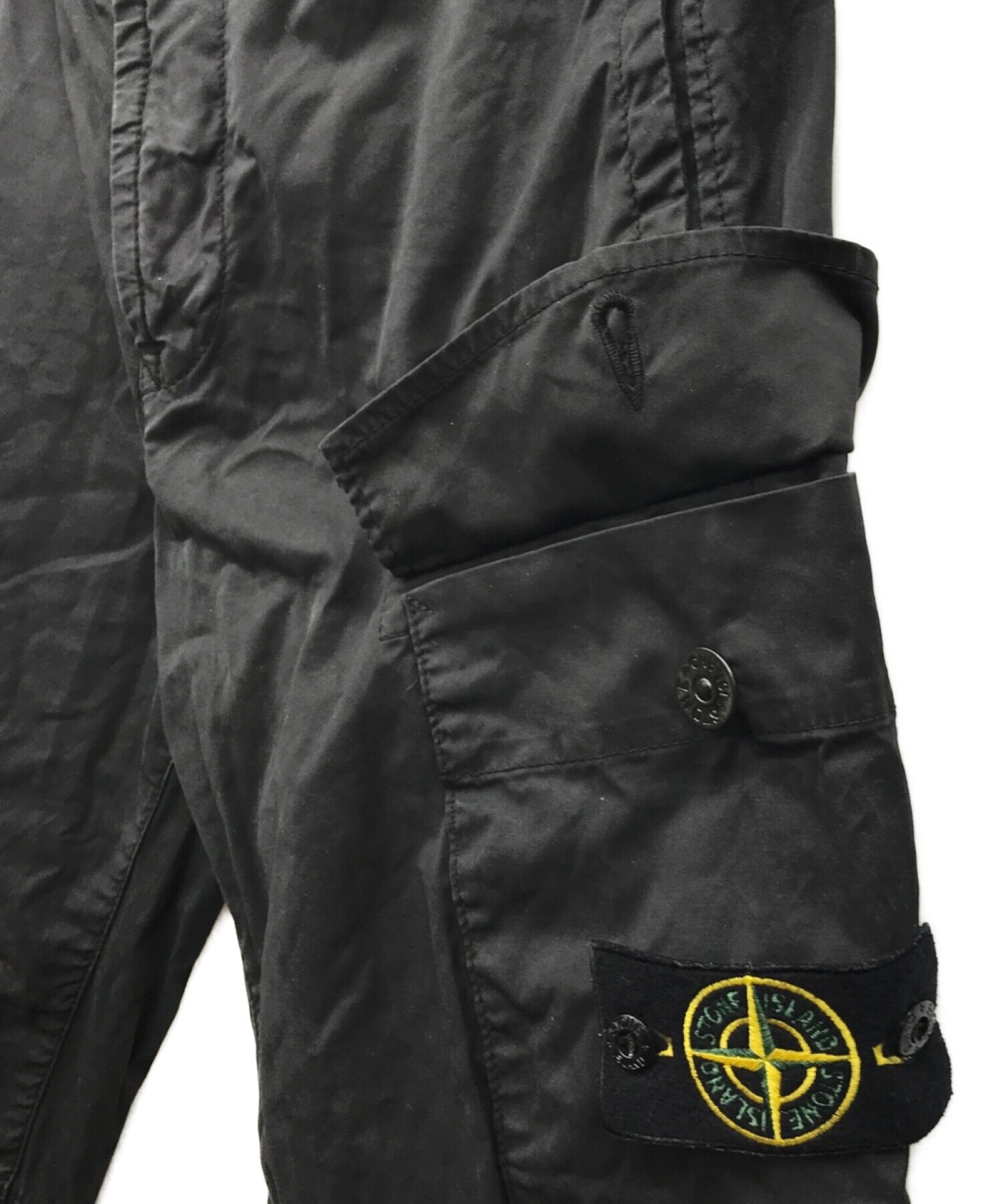 STONE ISLAND (ストーンアイランド) カーゴパンツ ブラック サイズ:W29