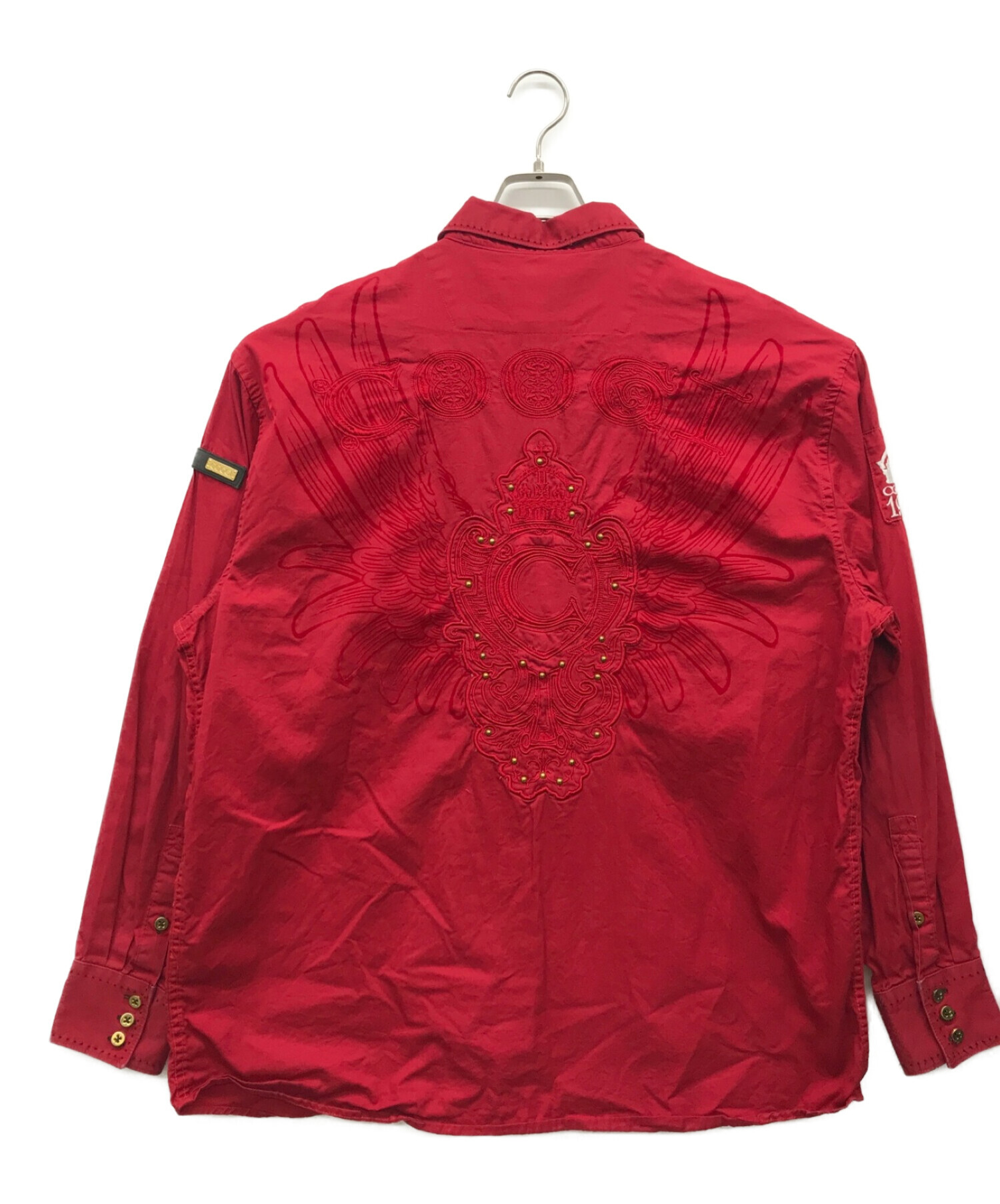 中古・古着通販】COOGI (クージー) 刺繍シャツ レッド サイズ:XL ...