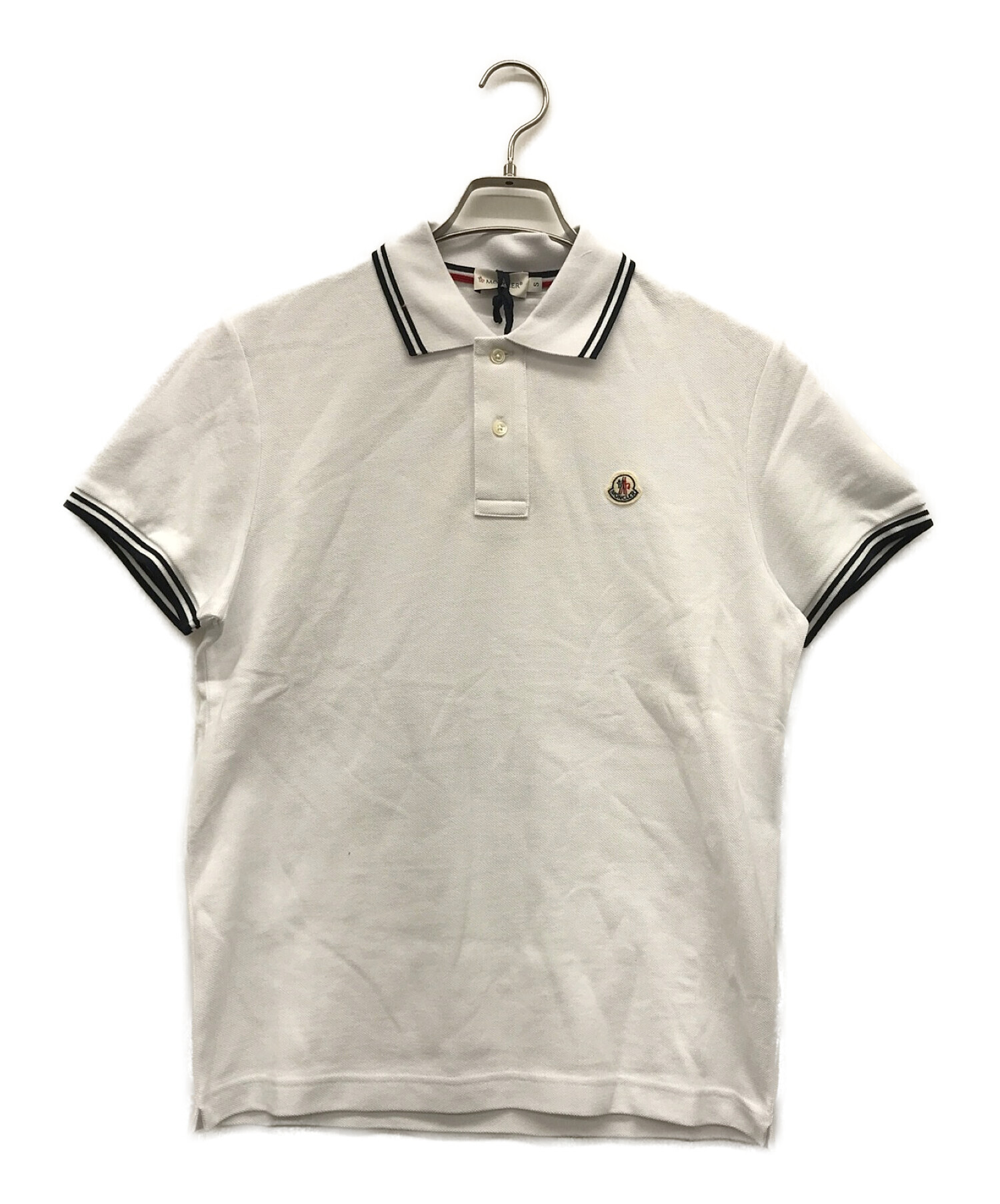 モンクレール デカワッペン ポロシャツ size M ホワイト - トップス