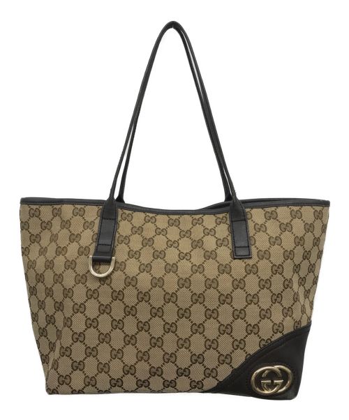 中古・古着通販】GUCCI (グッチ) GGキャンバストートバッグ ブラウン