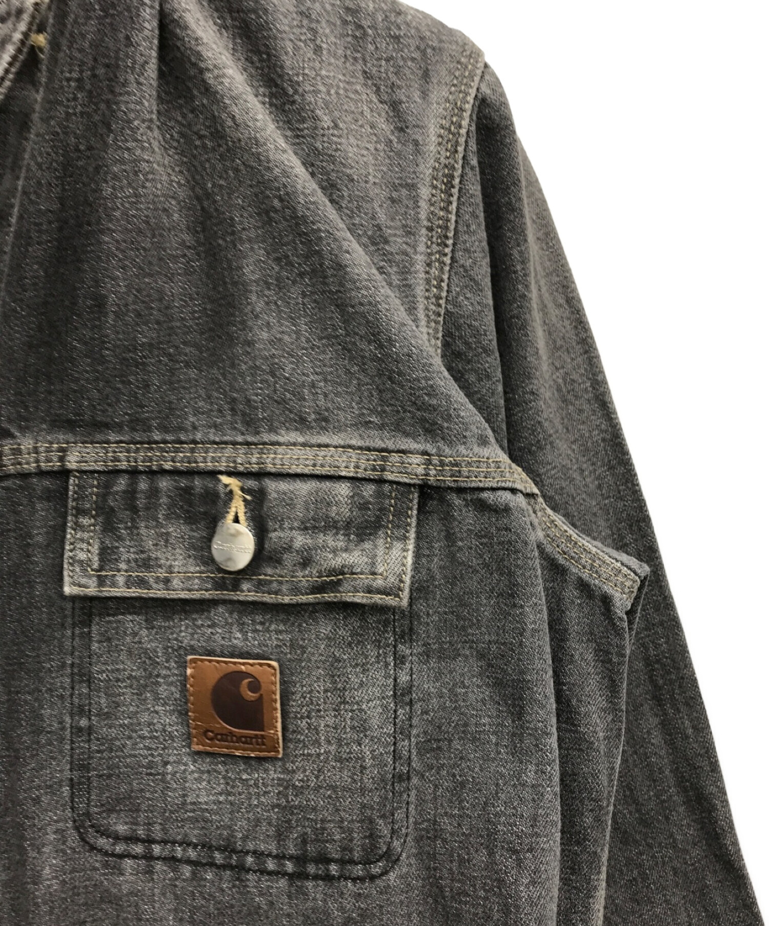 CarHartt (カーハート) デニムジャケット グレー サイズ:LARGE