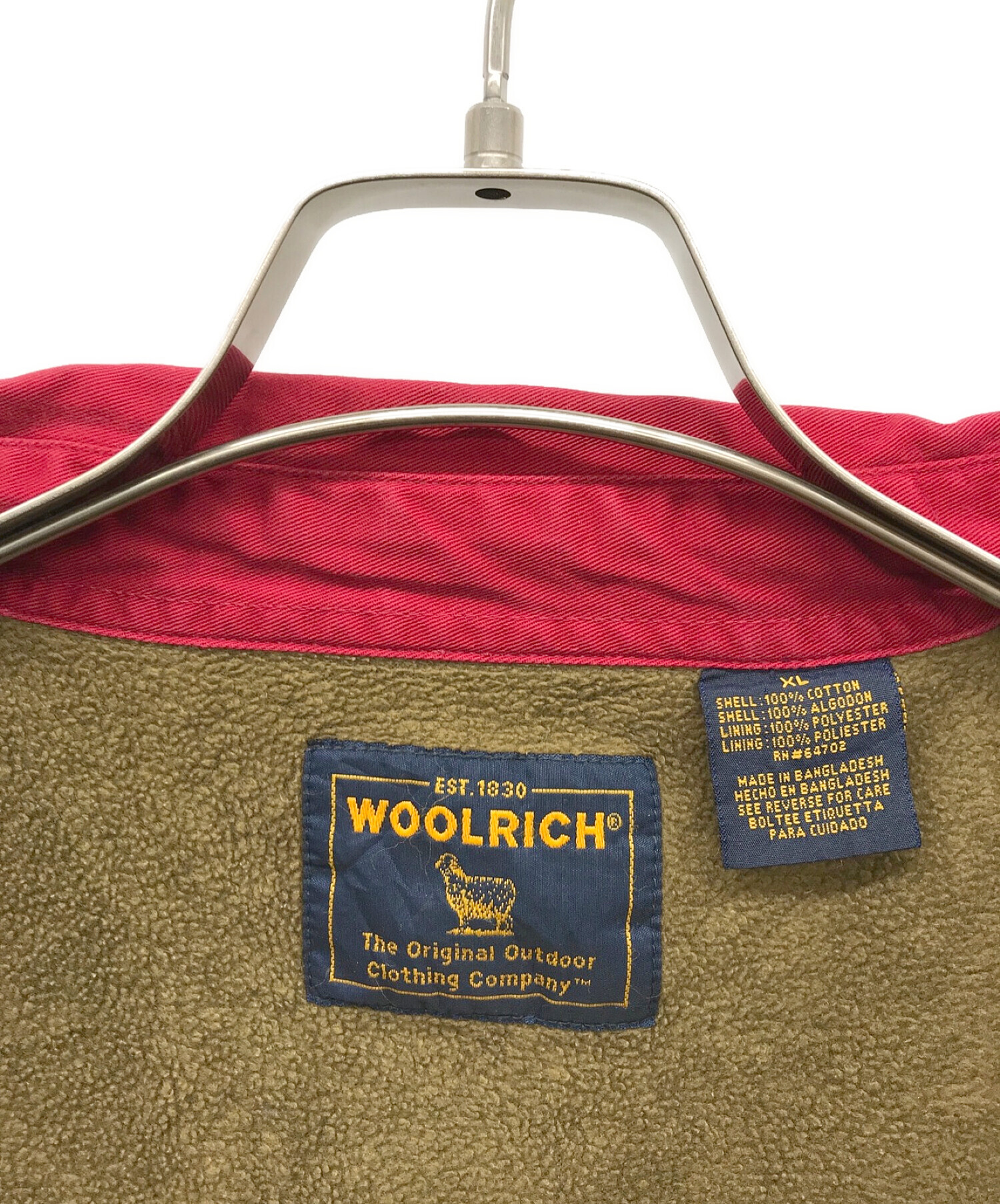 WOOLRICH (ウールリッチ) 裏ボアシャツジャケット レッド サイズ:XL