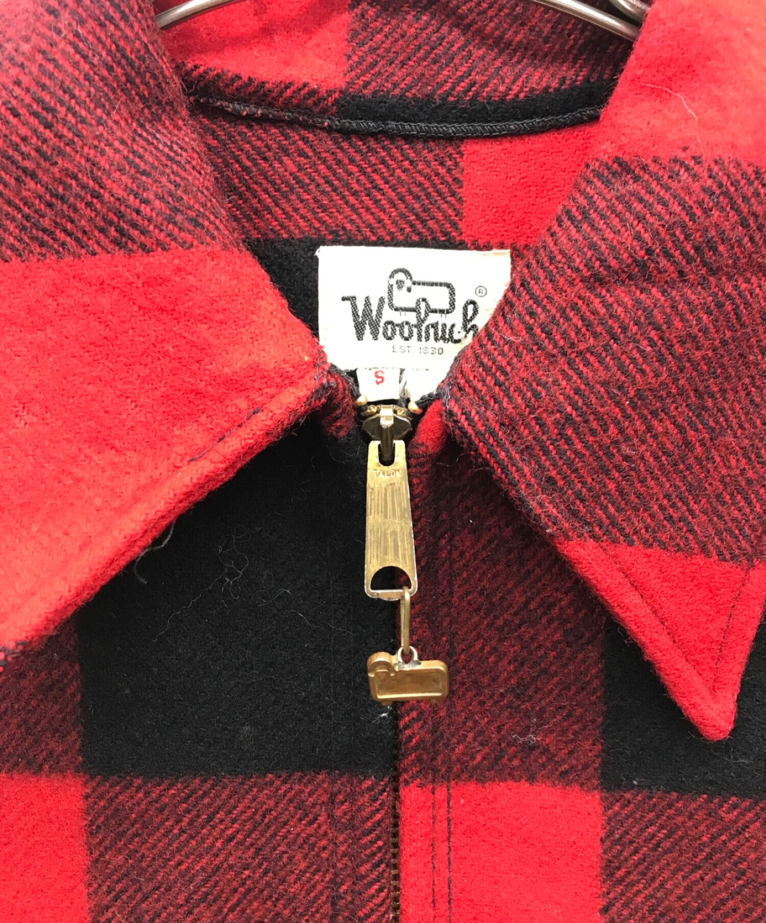 WOOLRICH (ウールリッチ) ウールチェックジャケット レッド サイズ:S