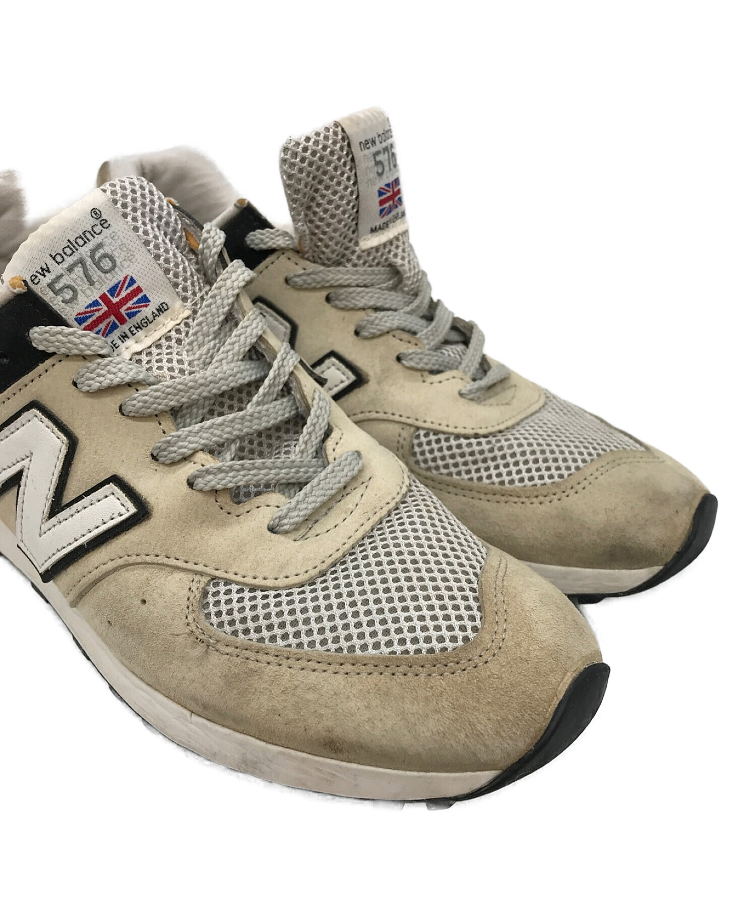 NEW BALANCE (ニューバランス) ローカットスニーカー ベージュ サイズ:UK 9 1/2