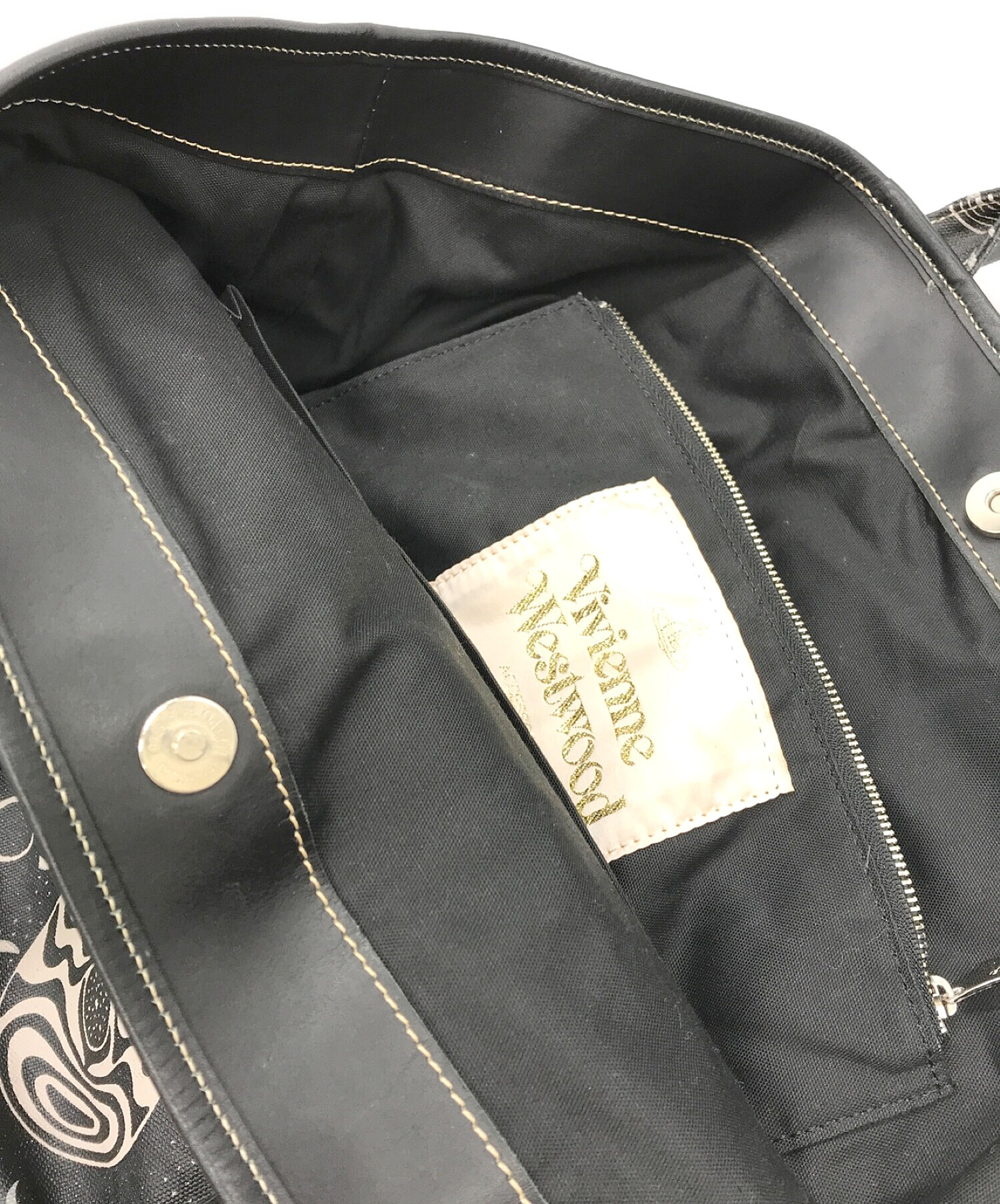 Vivienne Westwood (ヴィヴィアンウエストウッド) 総柄2WAYバッグ ブラック