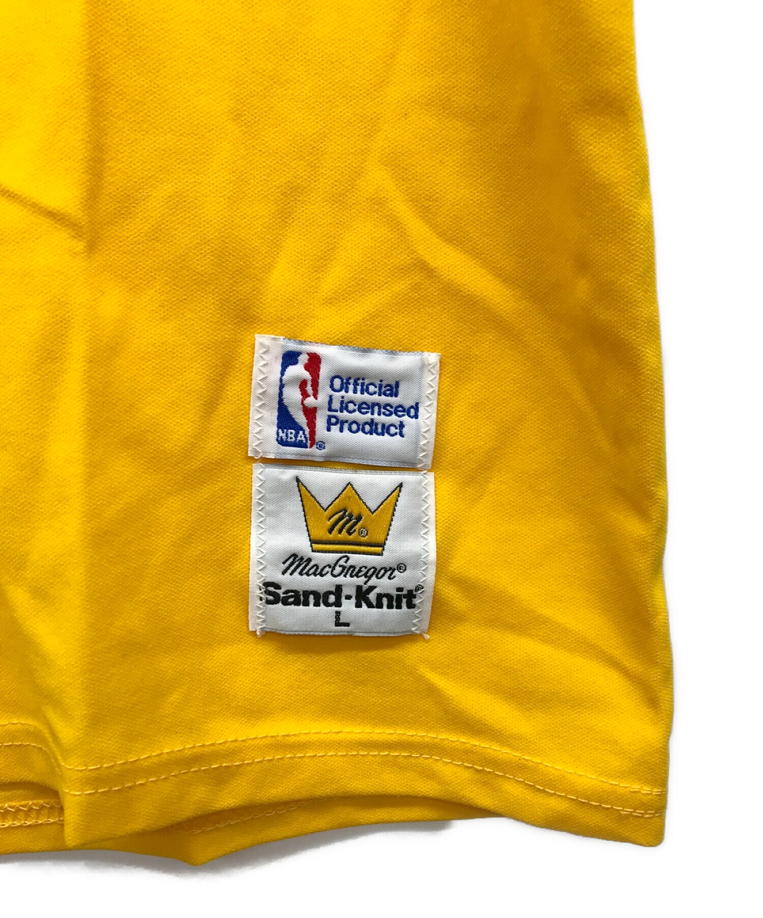 NBA (エヌビーエー) sand knit (サンドニット) ゲームシャツ イエロー サイズ:L