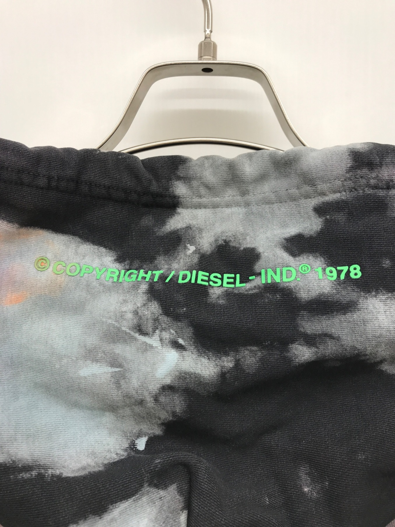 中古・古着通販】DIESEL (ディーゼル) タイダイ柄パーカー ブラック