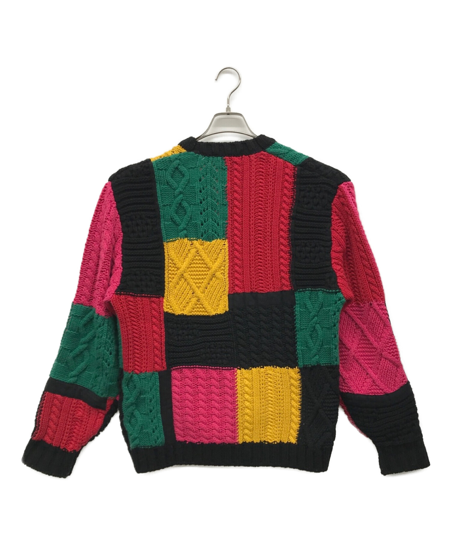 Supreme Patchwork Cable Knit Cardigan