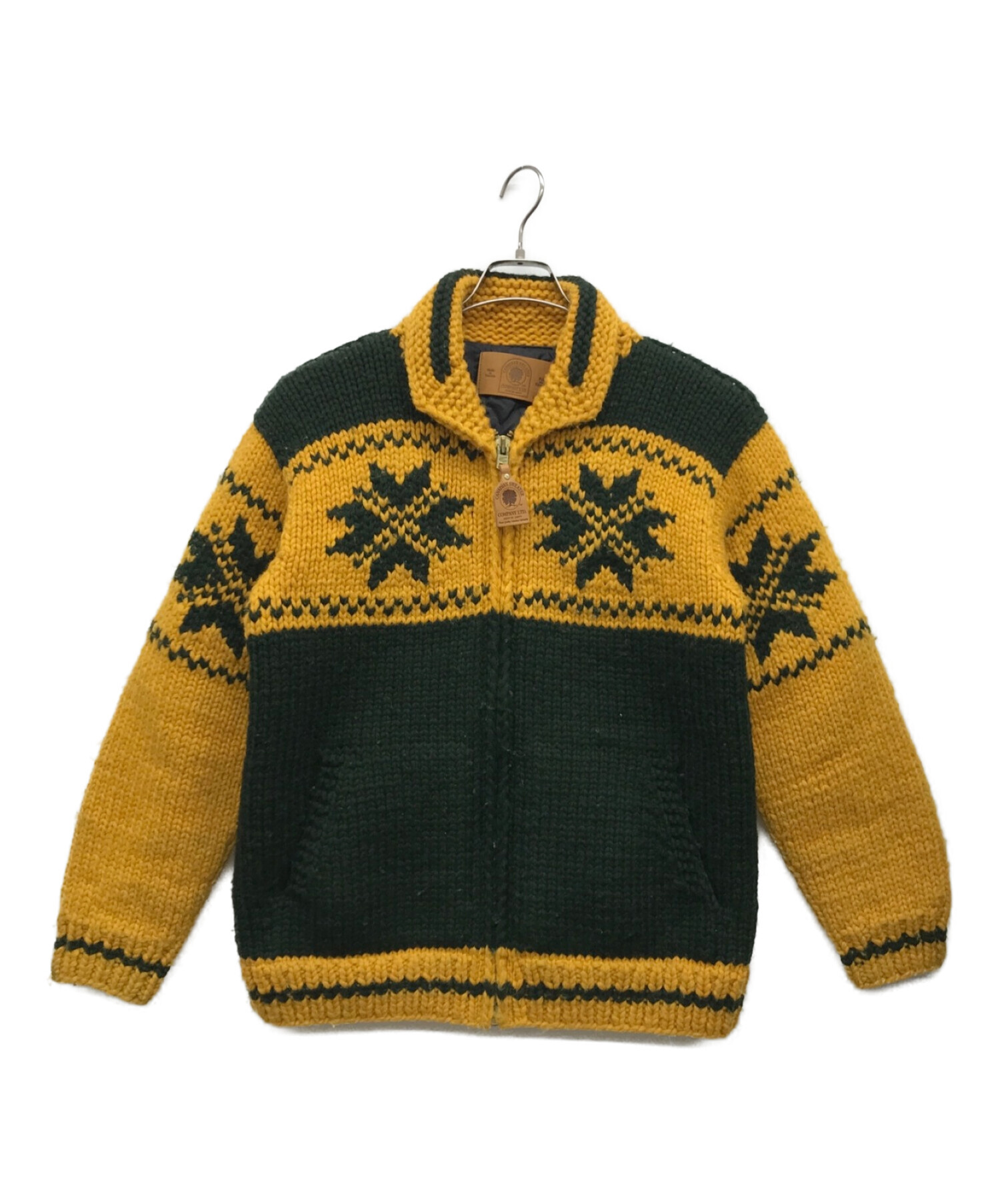 CANADIAN SWEATER (カナディアンセーター) カウチンニットカーディガン イエロー サイズ:なし