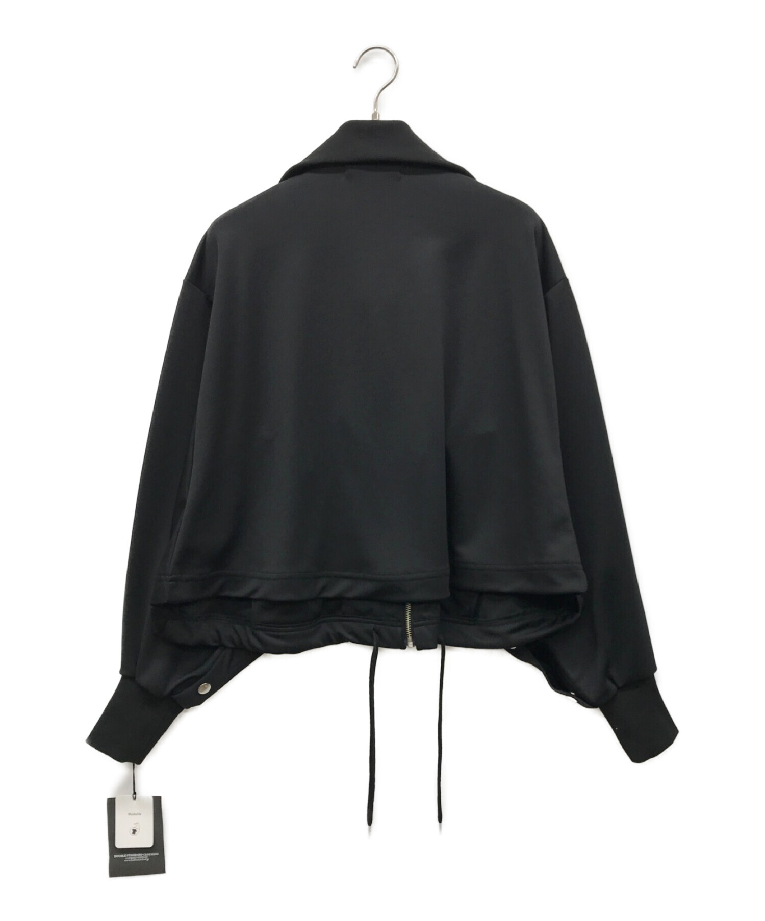 DOUBLE STANDARD CLOTHING (ダブルスタンダードクロージング) スナップボタンジャージ―ジャケット ブラック サイズ:F 未使用品