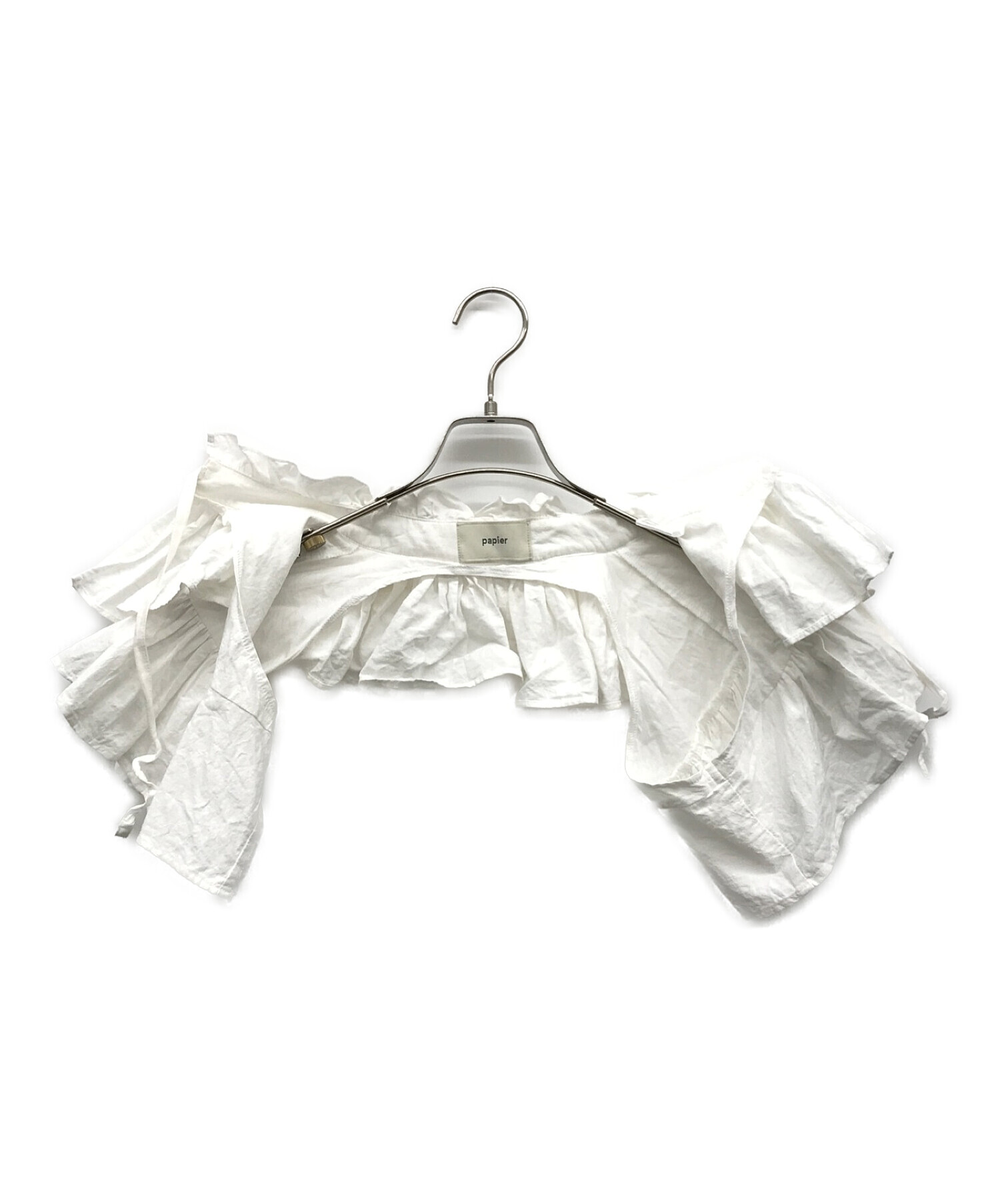 中古・古着通販】papier (パピエ) Holder blouse ホワイト サイズ:F ...