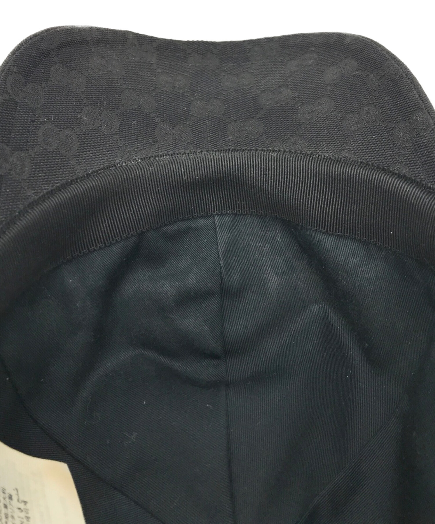 中古・古着通販】GUCCI (グッチ) GGロゴワッペンキャップ ブラック