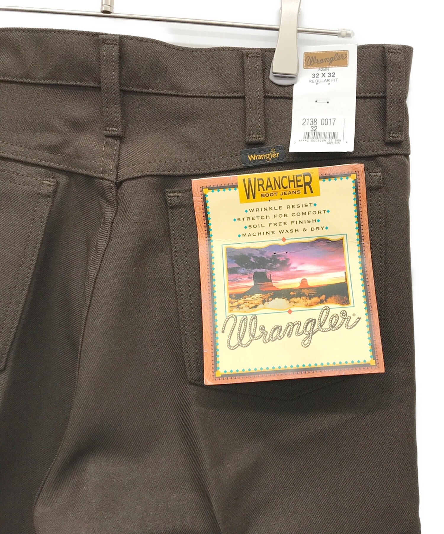 Wrangler (ラングラー) ランチャードレスパンツ ブラウン サイズ:32×32 未使用品