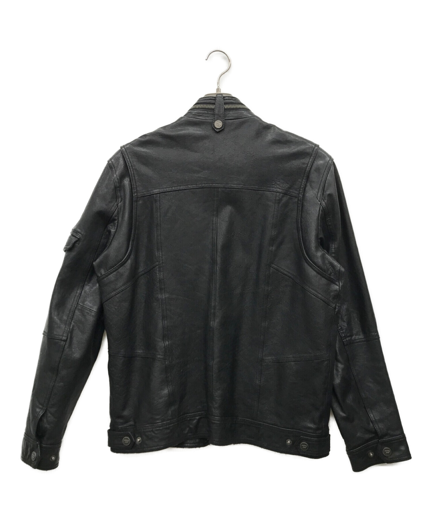 DIESEL (ディーゼル) レザーライダースジャケット ブラック サイズ:L