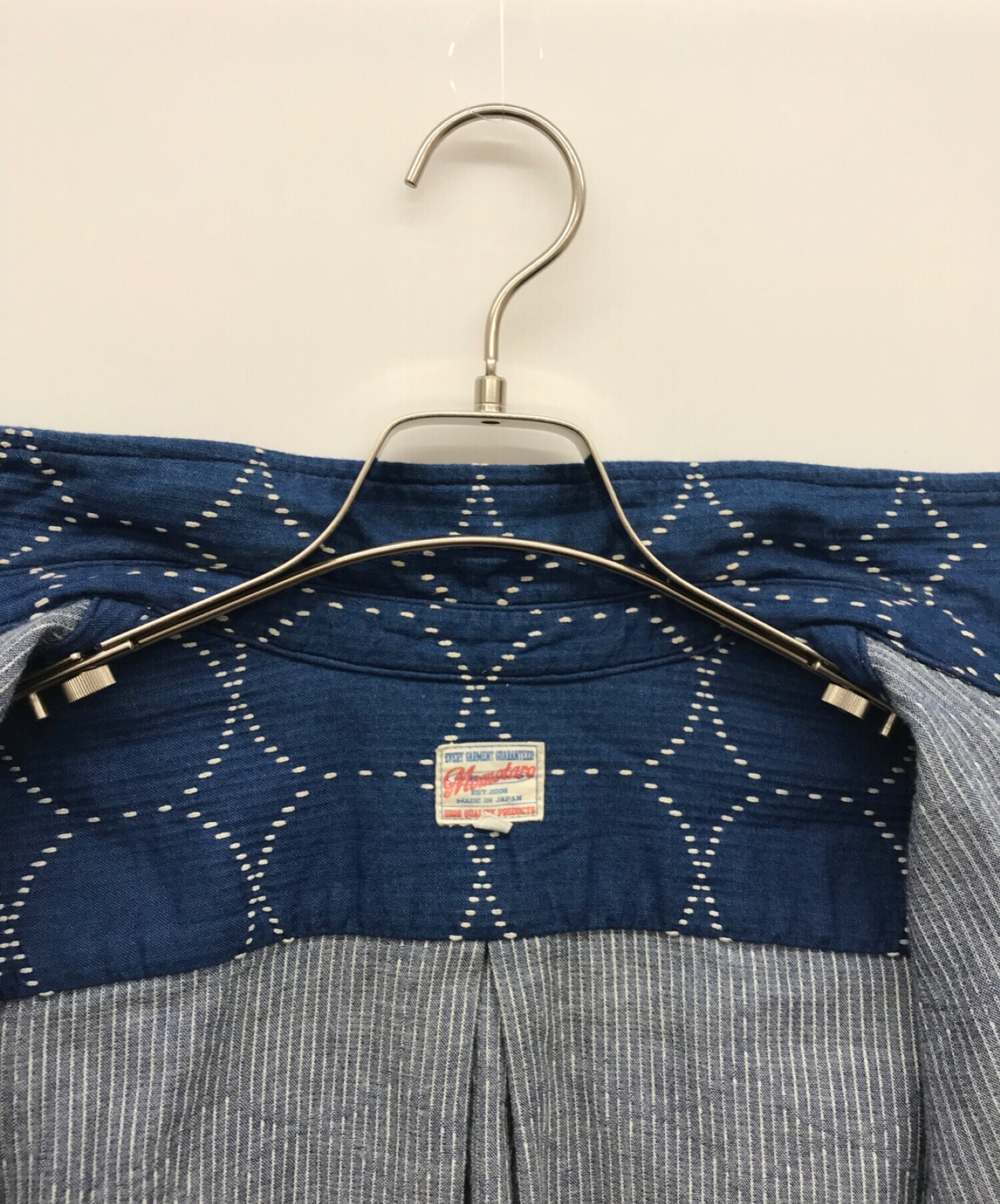 中古・古着通販】MOMOTARO JEANS (桃太郎ジーンズ) 長袖シャツ ブルー