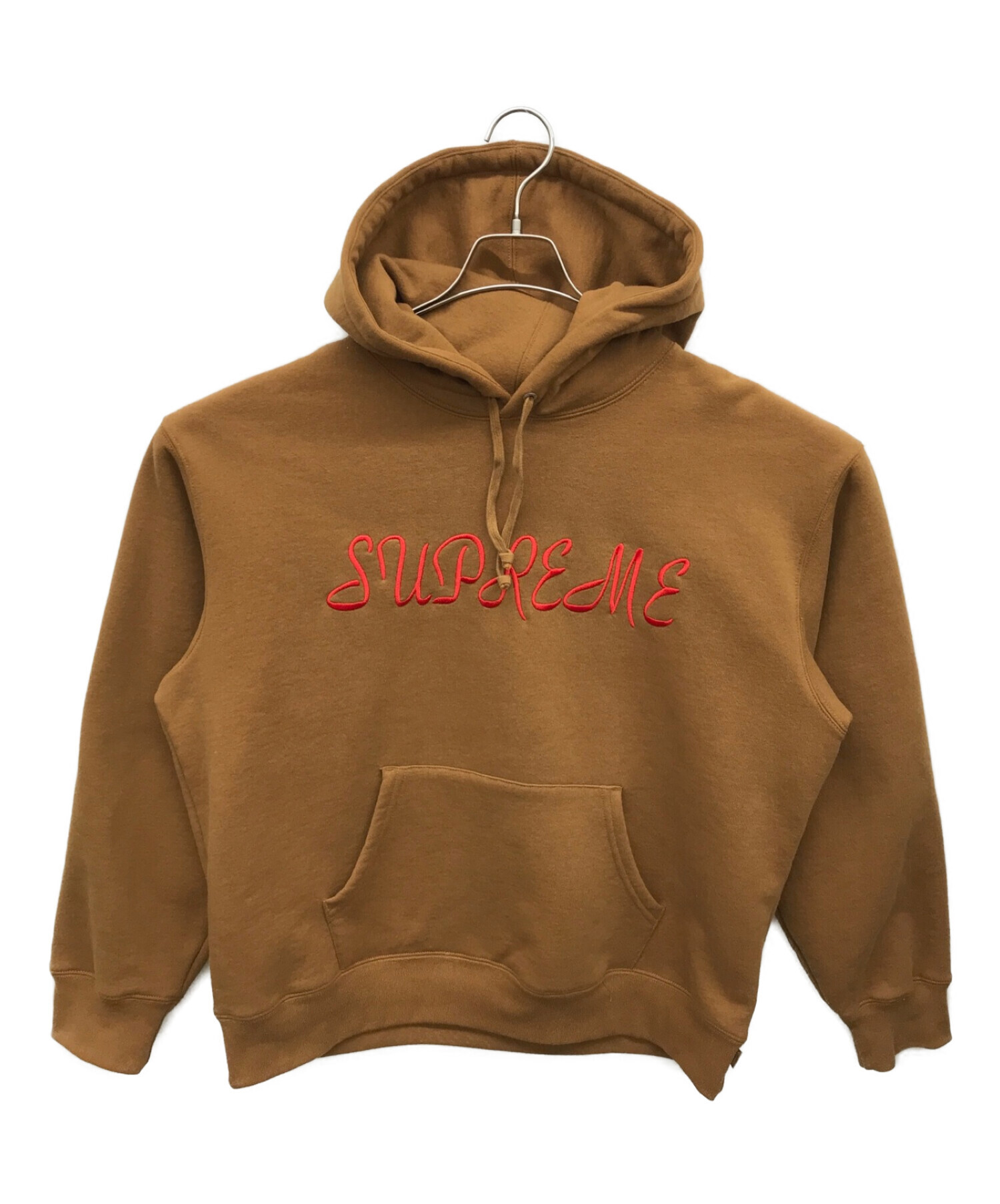 Supreme (シュプリーム) Script Hooded Sweatshirt ブラウン サイズ:M