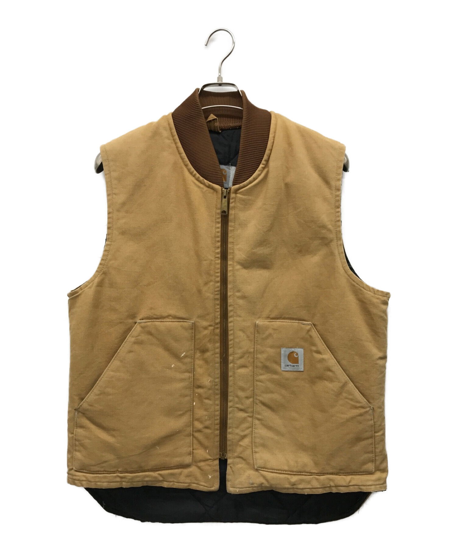 中古・古着通販】CarHartt (カーハート) ダック地ベスト ブラウン