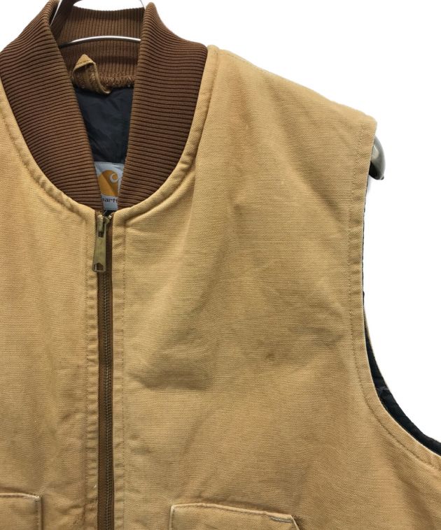 中古・古着通販】CarHartt (カーハート) ダック地ベスト ブラウン