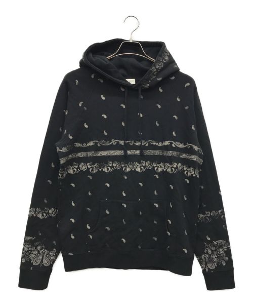 【中古・古着通販】Saint Laurent Paris (サンローランパリ) ペイズリー柄パーカー ブラック サイズ:XL  180/104A｜ブランド・古着通販 トレファク公式【TREFAC FASHION】スマホサイト