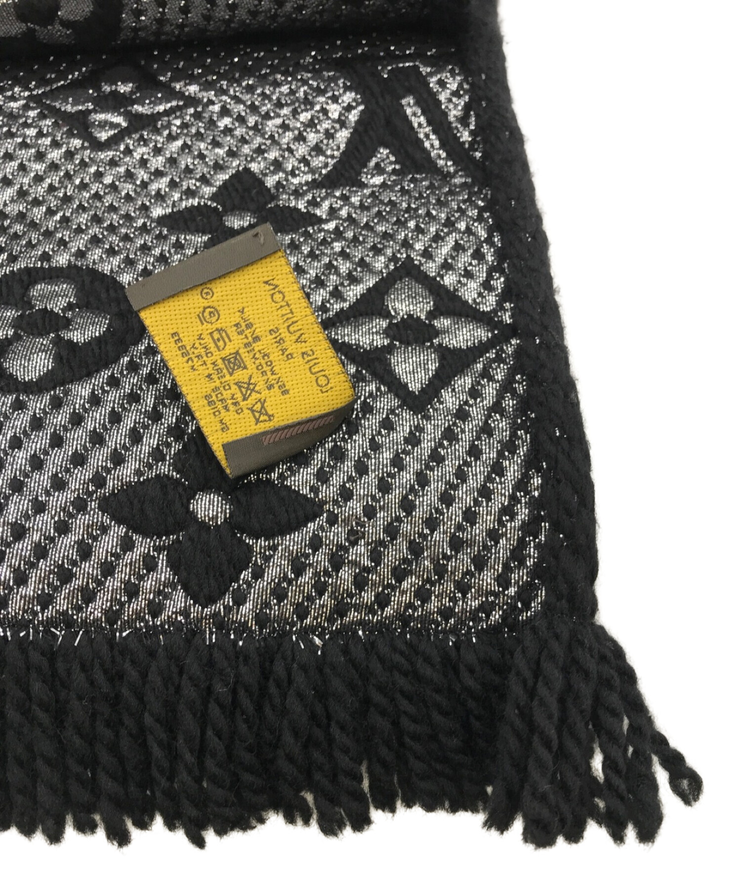 中古・古着通販】LOUIS VUITTON (ルイ ヴィトン) マフラー ブラック｜ブランド・古着通販 トレファク公式【TREFAC  FASHION】スマホサイト