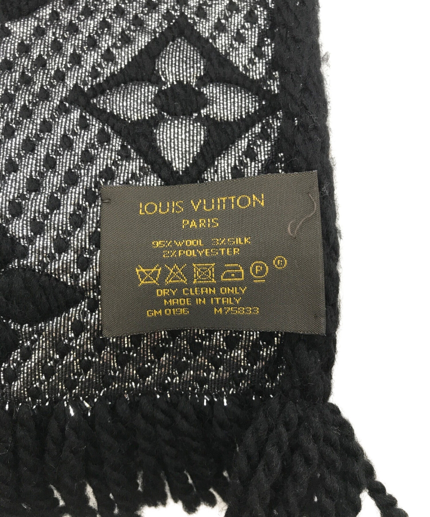 中古・古着通販】LOUIS VUITTON (ルイ ヴィトン) マフラー ブラック｜ブランド・古着通販 トレファク公式【TREFAC  FASHION】スマホサイト