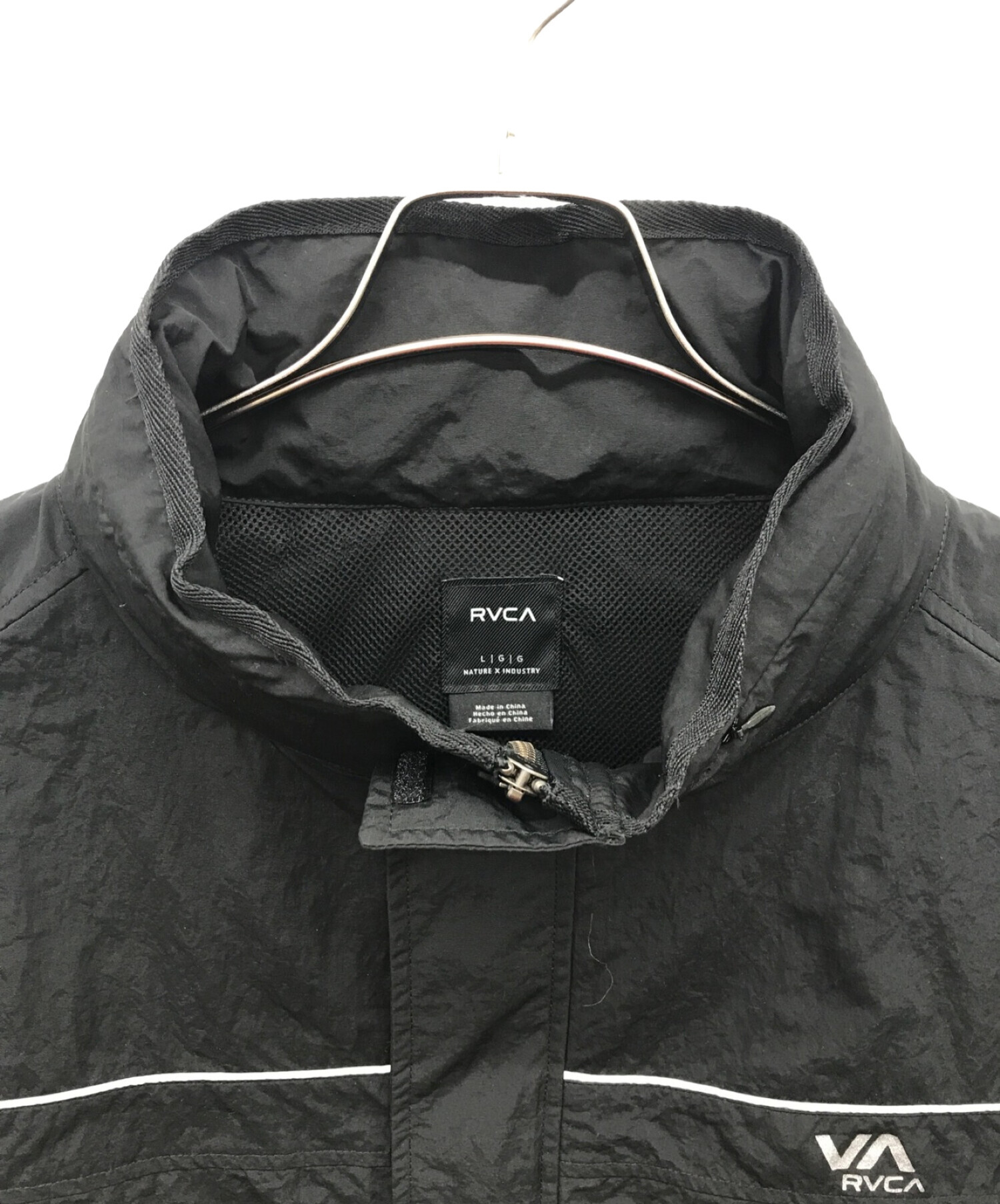 中古・古着通販】RVCA (ルーカ) ナイロンジャケット ブラック サイズ:L