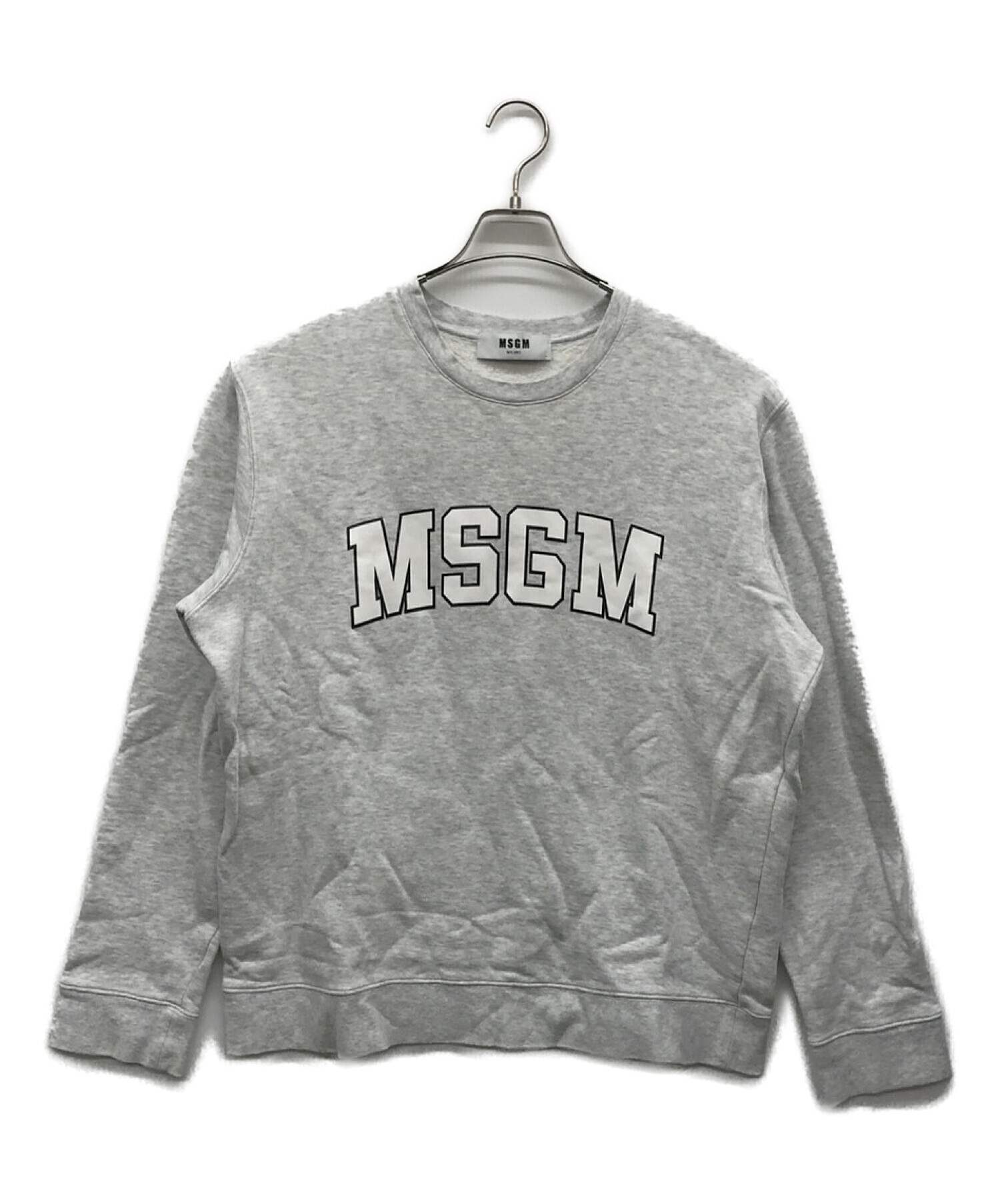 MSGM (エムエスジーエム) ロゴスウェット グレー サイズ:XL