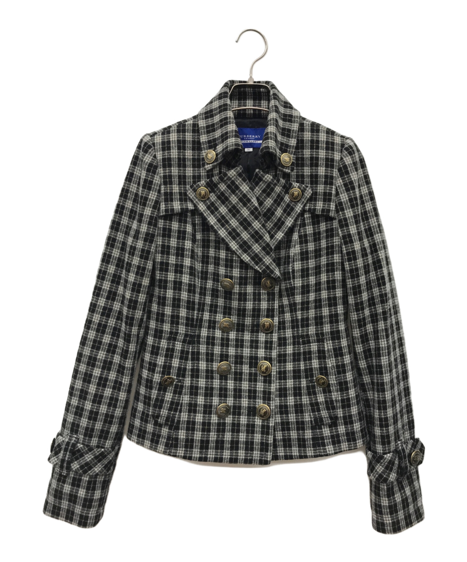 中古・古着通販】BURBERRY BLUE LABEL (バーバリーブルーレーベル) チェックジャケット ブラック サイズ:38｜ブランド・古着通販  トレファク公式【TREFAC FASHION】スマホサイト