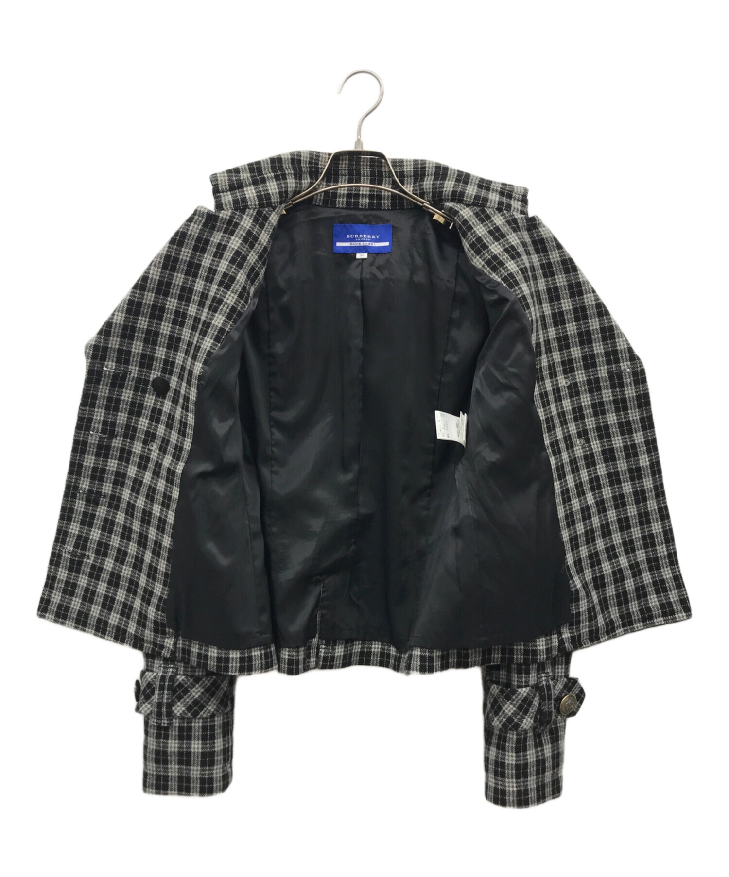 中古・古着通販】BURBERRY BLUE LABEL (バーバリーブルーレーベル) チェックジャケット ブラック サイズ:38｜ブランド・古着通販  トレファク公式【TREFAC FASHION】スマホサイト