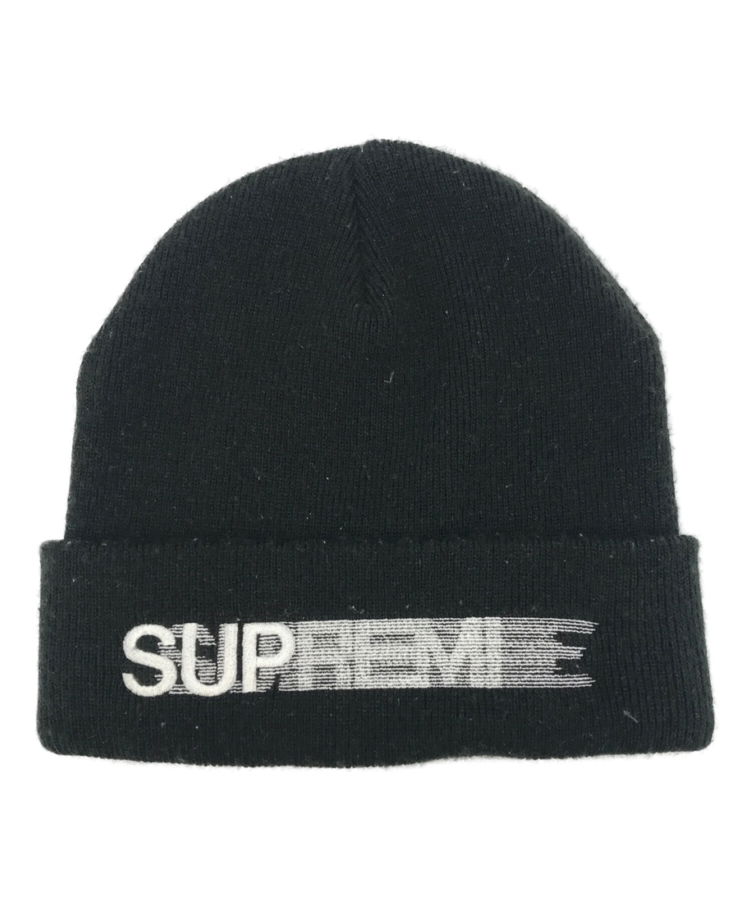 Supreme◇logo repeat beanie アクリル WHT 総柄 メンズ - レディース帽子