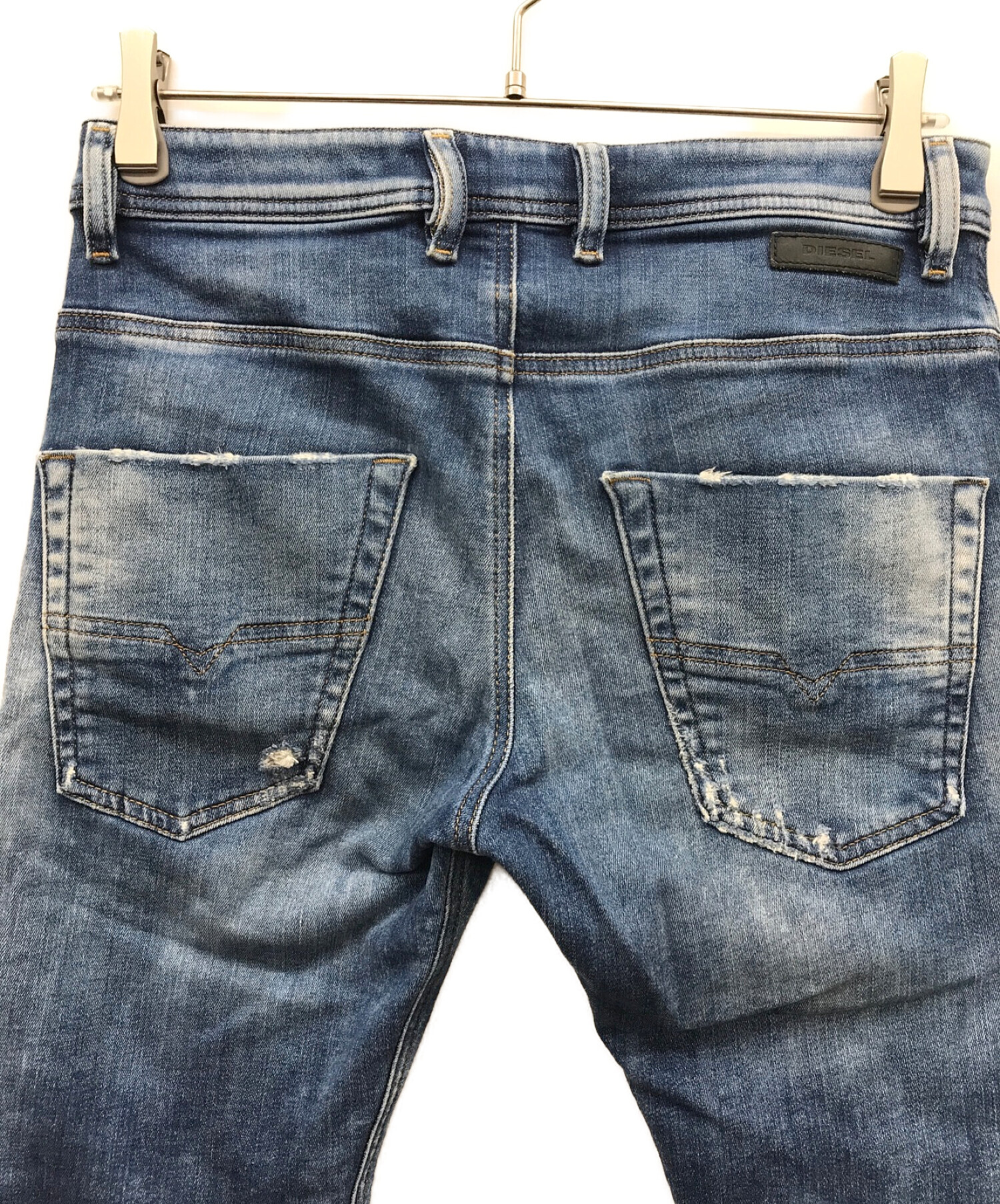 中古・古着通販】DIESEL (ディーゼル) ウォッシュ&ダメージ加工 ジョグジーンズ インディゴ サイズ:27｜ブランド・古着通販  トレファク公式【TREFAC FASHION】スマホサイト