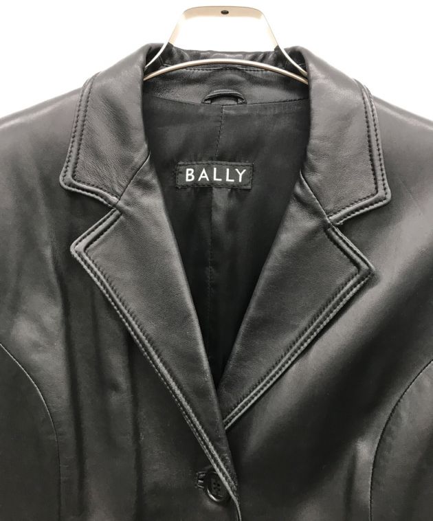 中古・古着通販】BALLY (バリー) レザーコート ブラック サイズ:I 44 