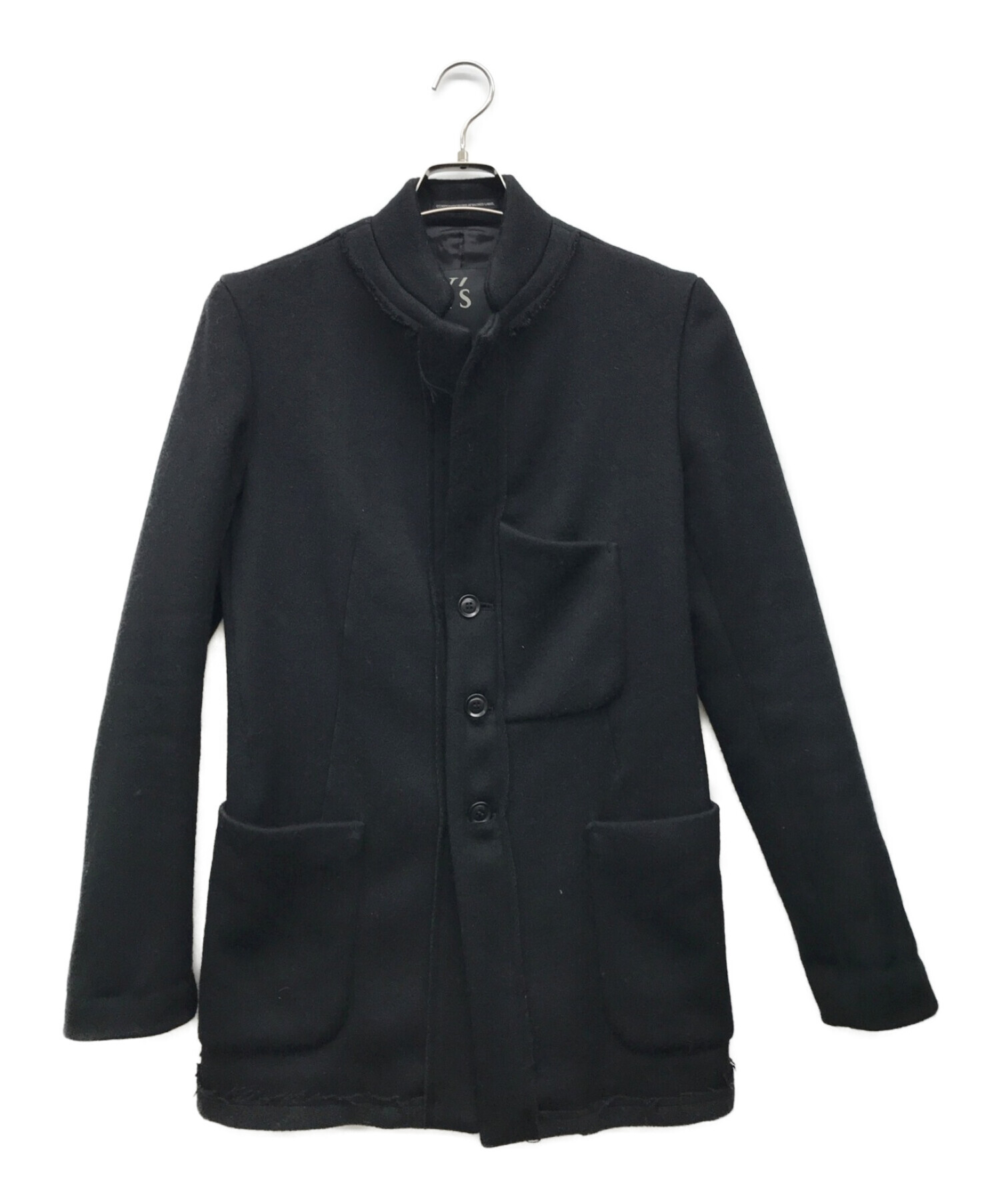中古・古着通販】Y's (ワイズ) ウールジャケット ブラック サイズ:2 