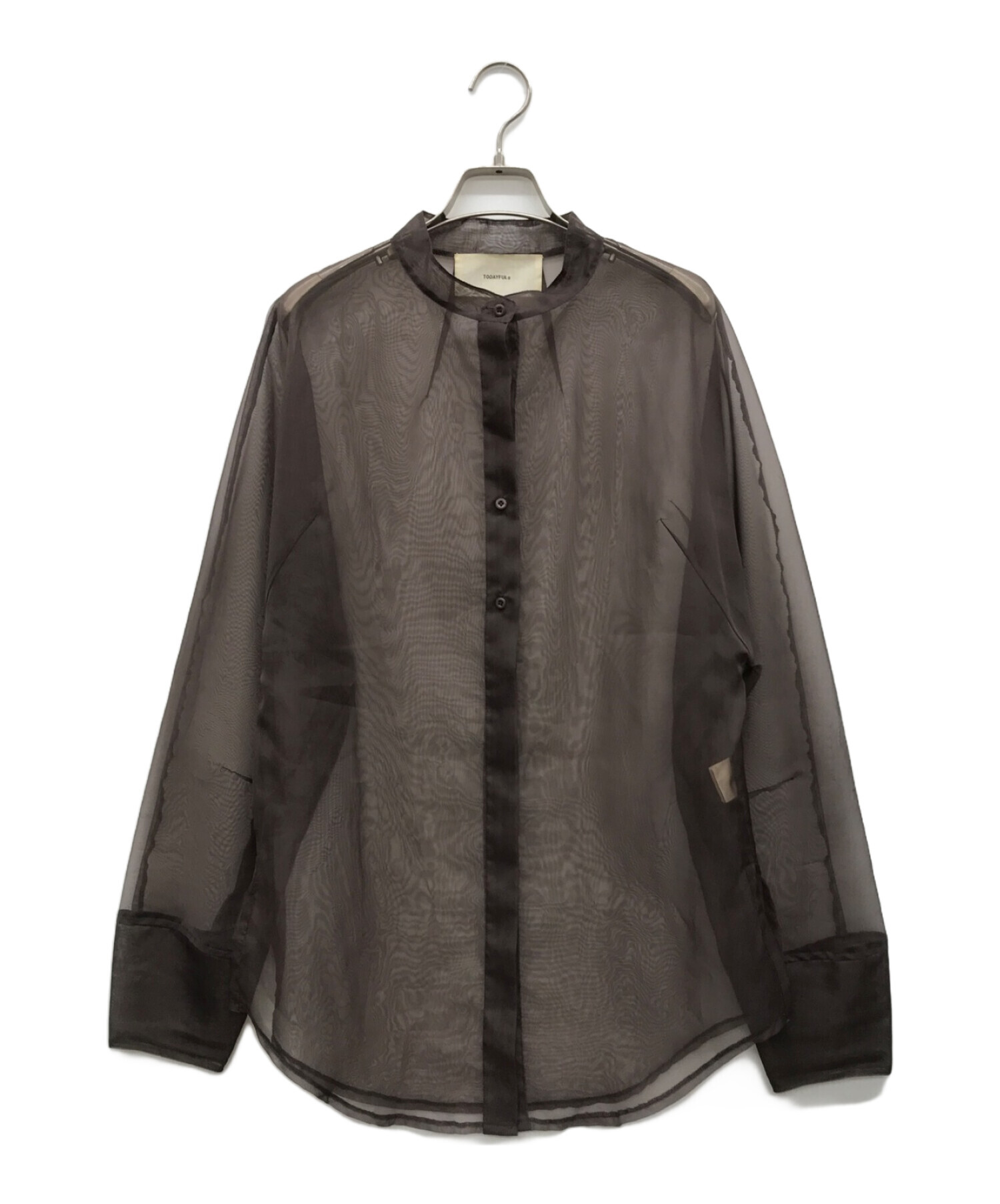 TODAYFUL (トゥデイフル) Organdy Sheer Shirts ブラウン サイズ:F