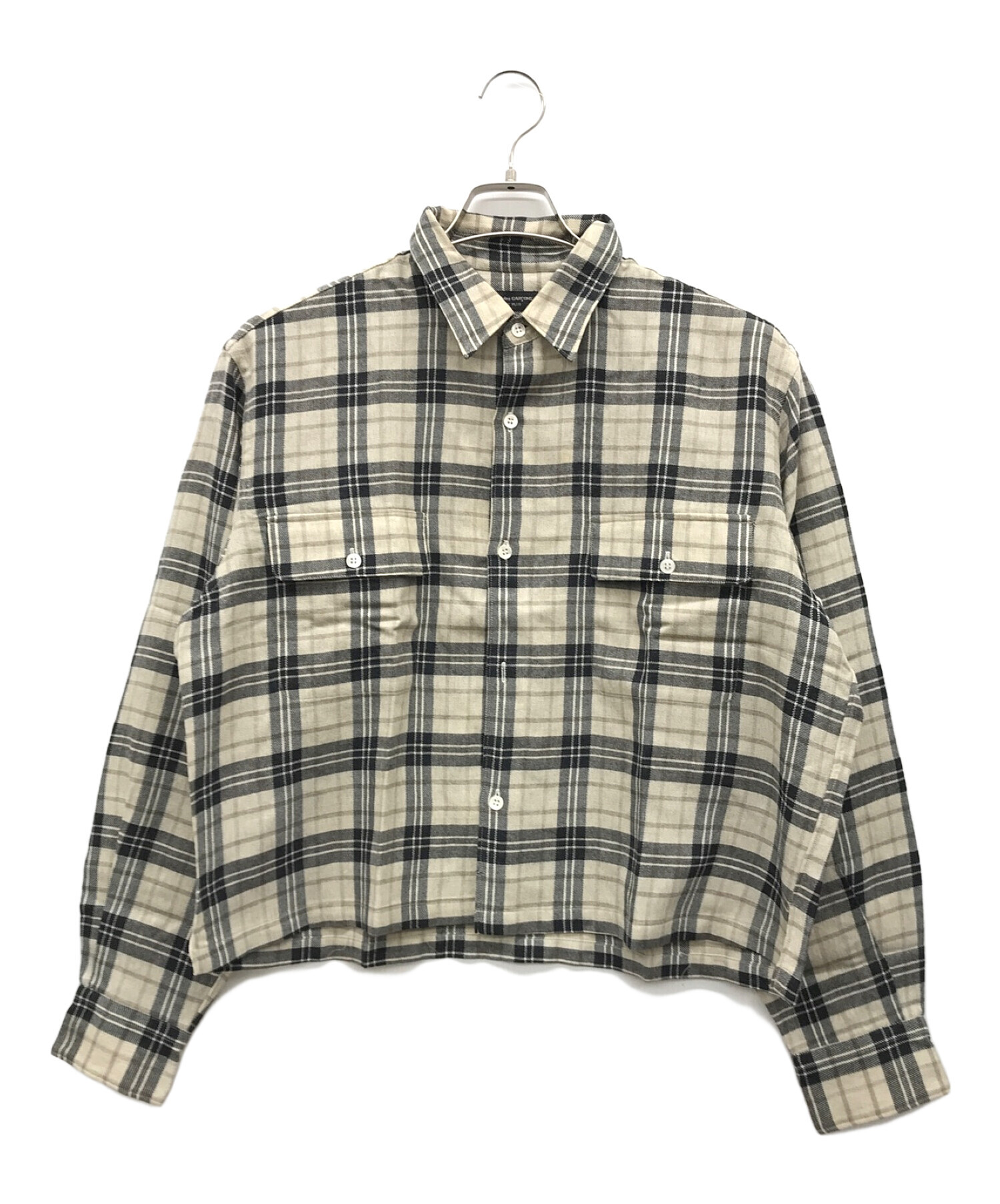 COMME des GARCONS HOMME PLUS (コムデギャルソンオムプリュス) ショートウールシャツ ホワイト サイズ:不明