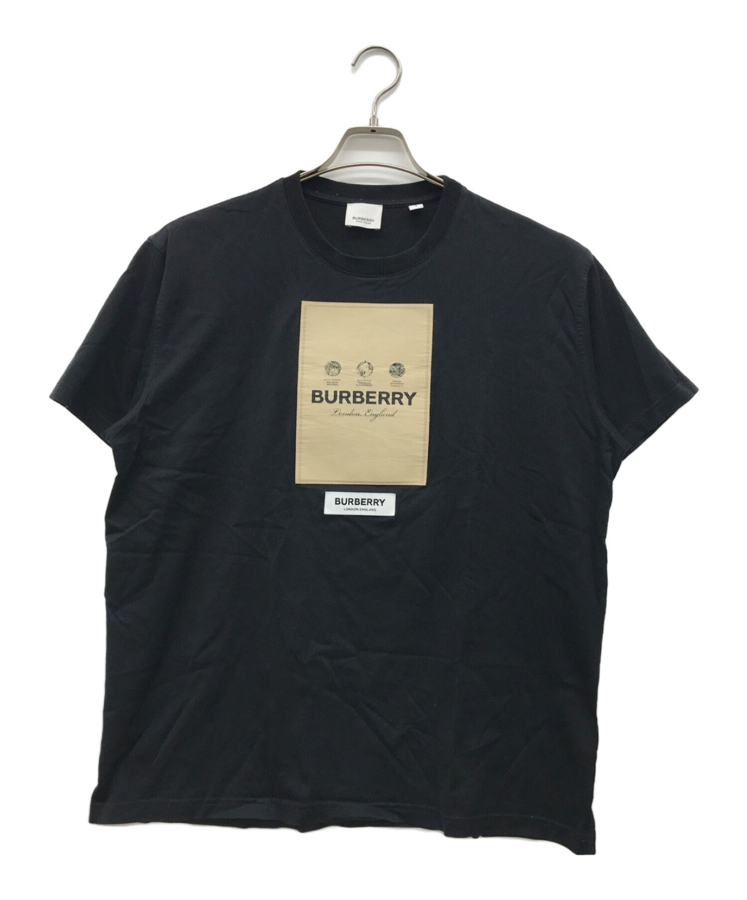 中古・古着通販】BURBERRY (バーバリー) ワッペンTシャツ ブラック サイズ:S｜ブランド・古着通販 トレファク公式【TREFAC  FASHION】スマホサイト