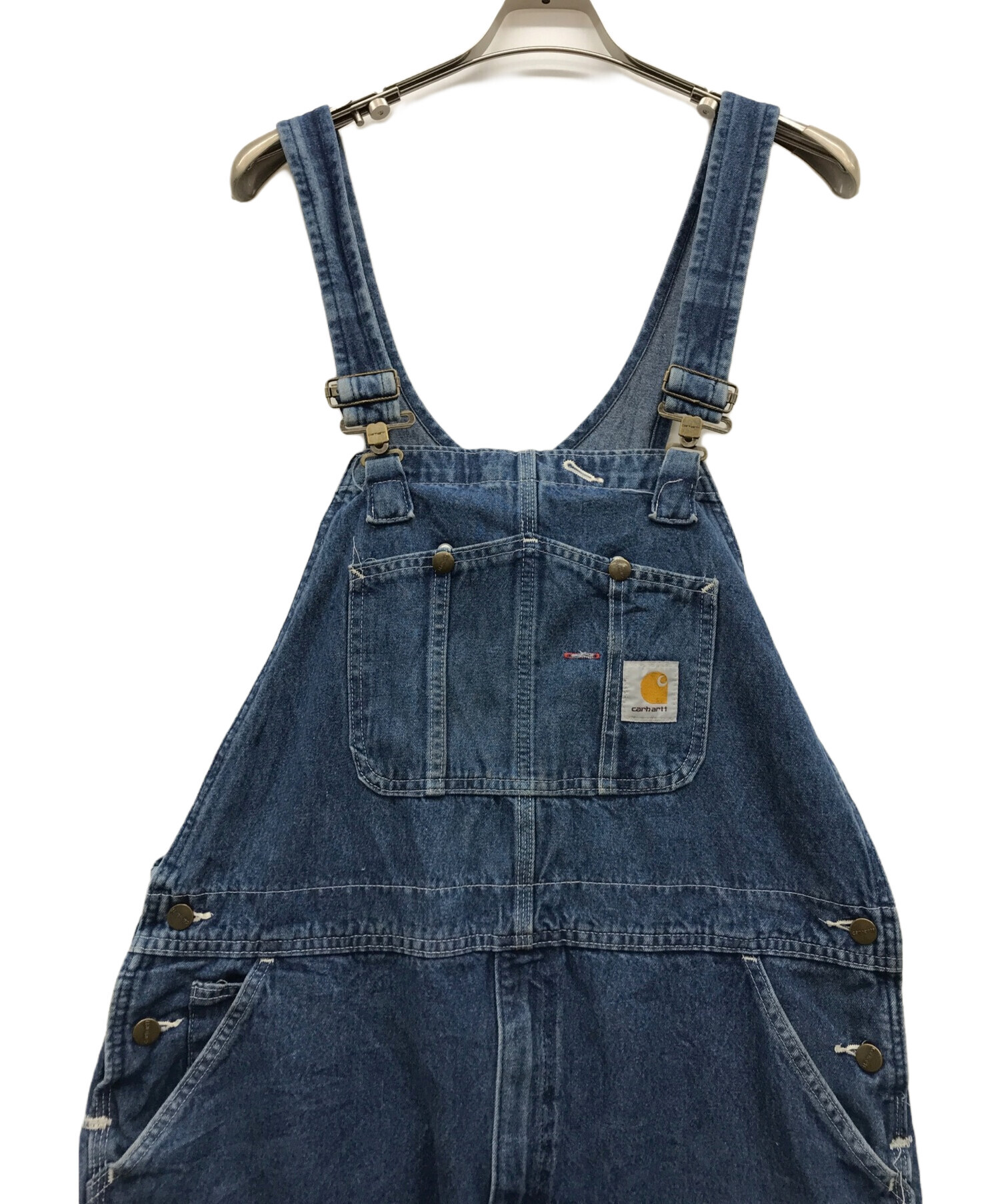 CarHartt (カーハート) デニムオーバーオール インディゴ サイズ:W40×L32