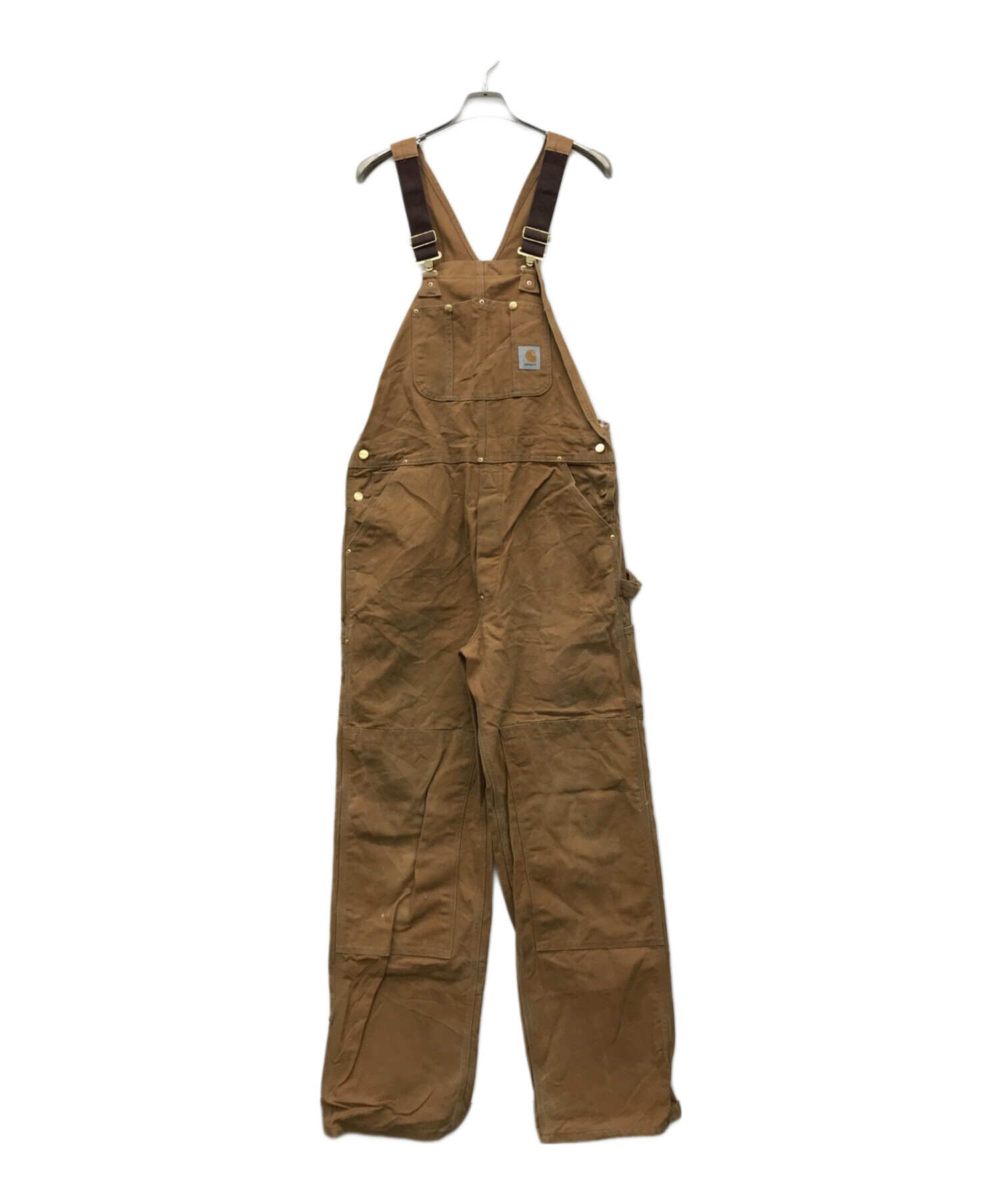 CarHartt (カーハート) ダック地オーバーオール ブラウン サイズ:W38×L34