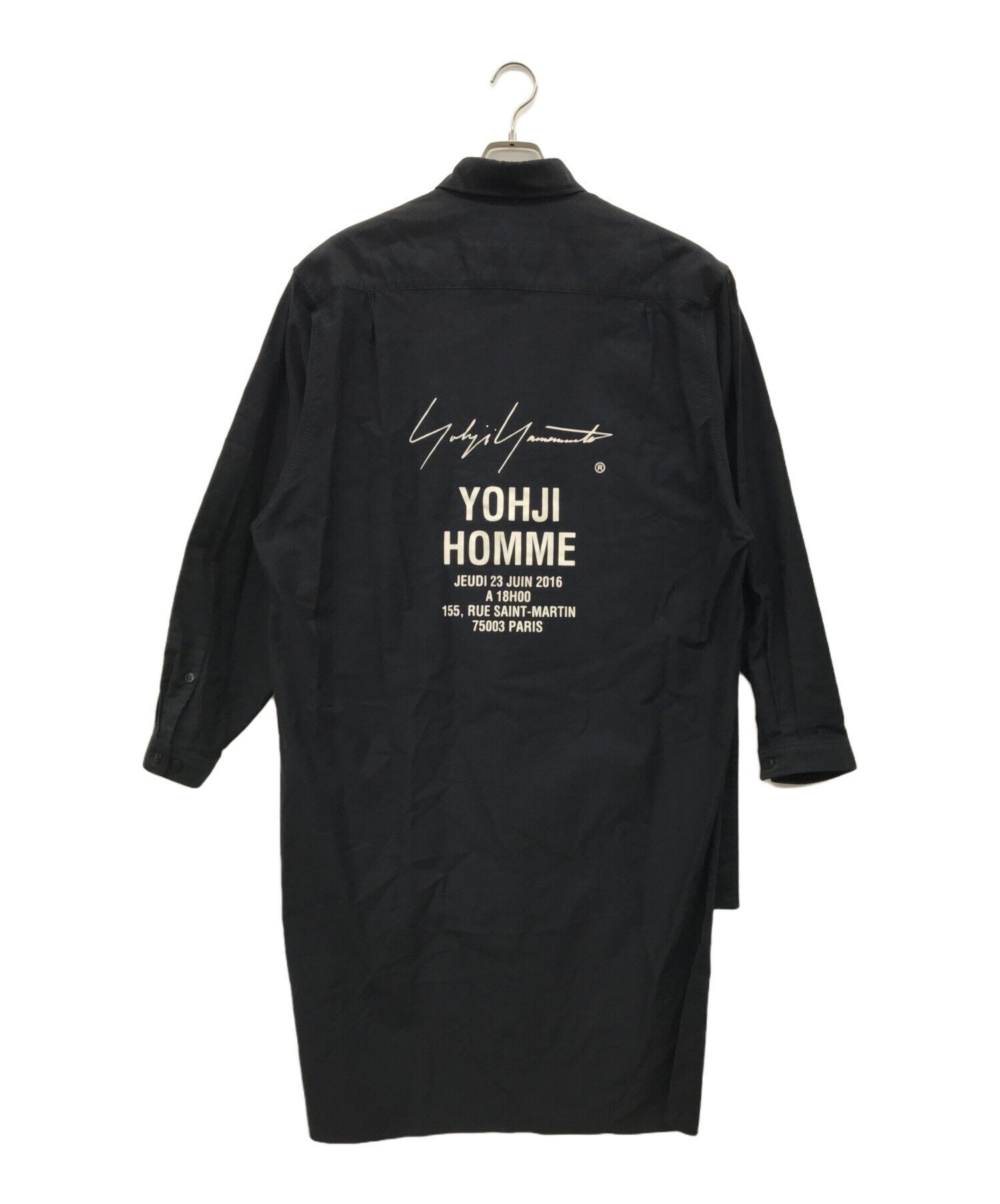 中古・古着通販】Yohji Yamamoto pour homme (ヨウジヤマモト プールオム) スタッフシャツ ブラック サイズ:不明｜ブランド・ 古着通販 トレファク公式【TREFAC FASHION】スマホサイト