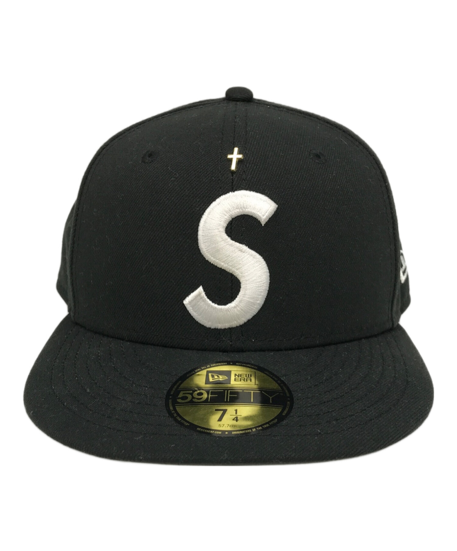 中古・古着通販】New Era (ニューエラ) Supreme (シュプリーム) Sロゴキャップ ブラック サイズ:7 1/4｜ブランド・古着通販  トレファク公式【TREFAC FASHION】スマホサイト