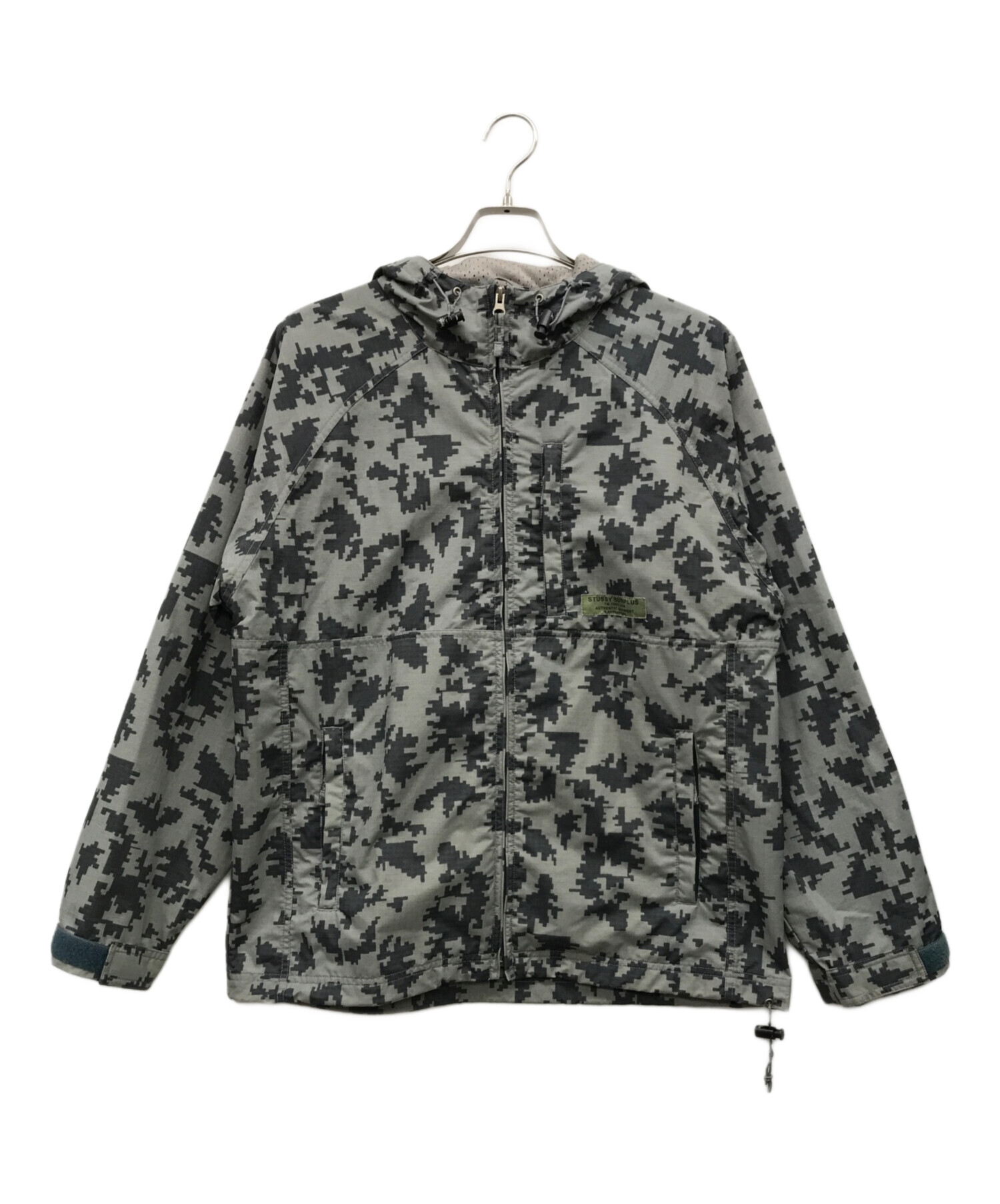 stussy (ステューシー) デジタルカモナイロンジャケット グレー サイズ:SMALL