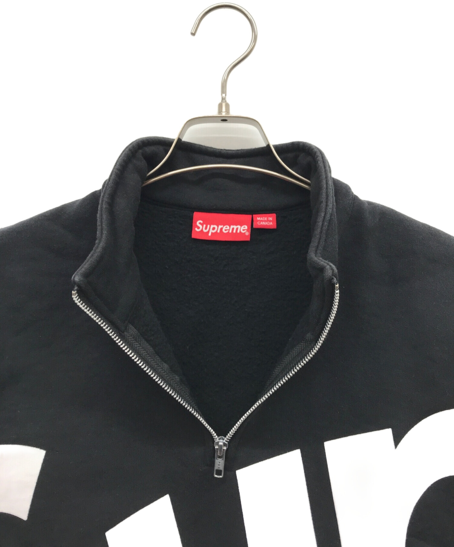 SUPREME (シュプリーム) half zip pullover ブラック サイズ:Small