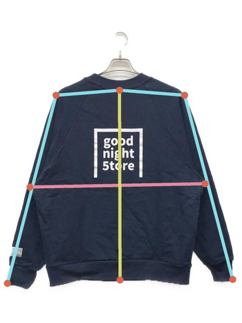 中古・古着通販】goodnight5tore (グッドナイトストア) プリントスウェット ネイビー サイズ:FREE｜ブランド・古着通販  トレファク公式【TREFAC FASHION】スマホサイト